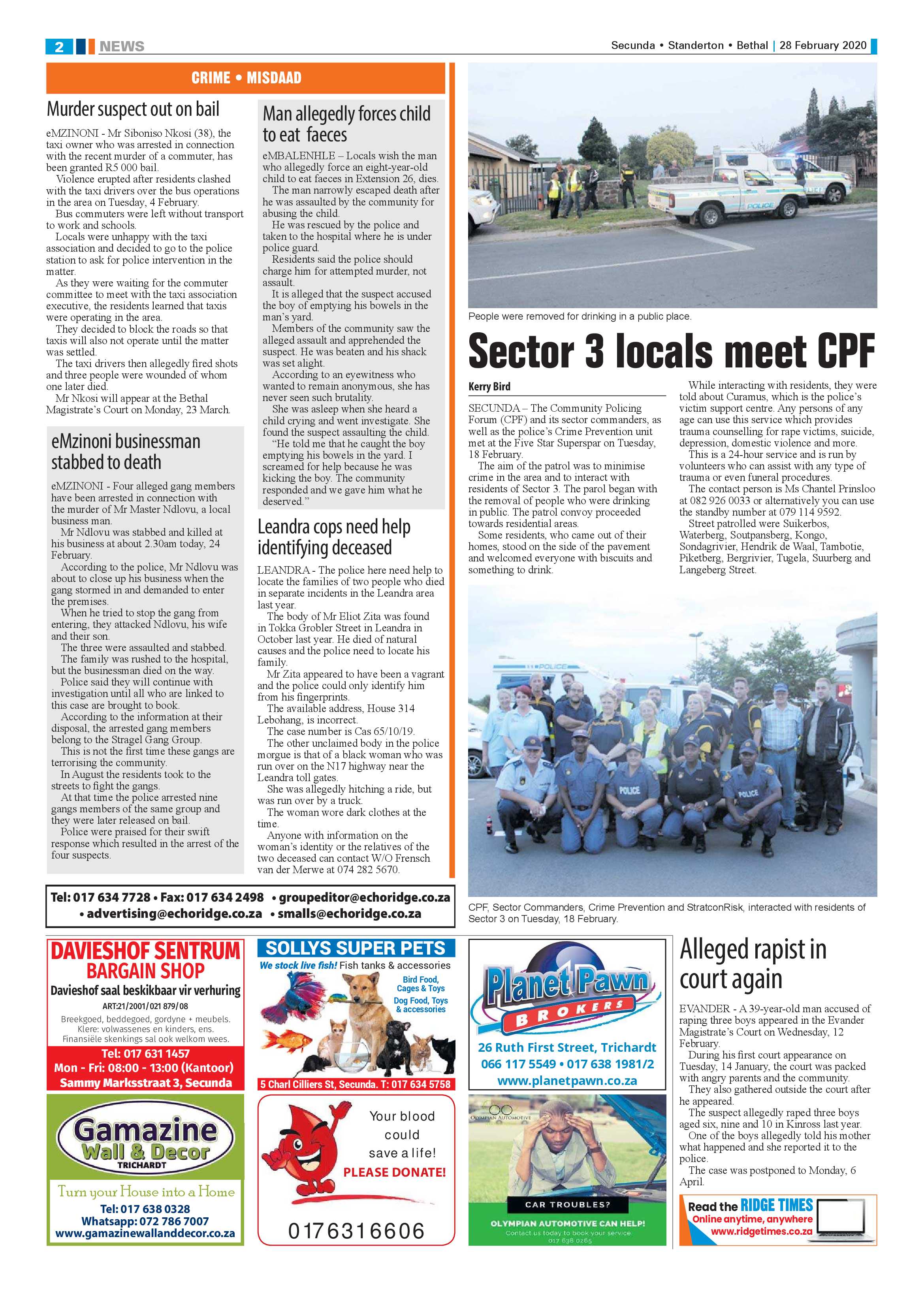 Ridge Times 28 February 2020 page 2