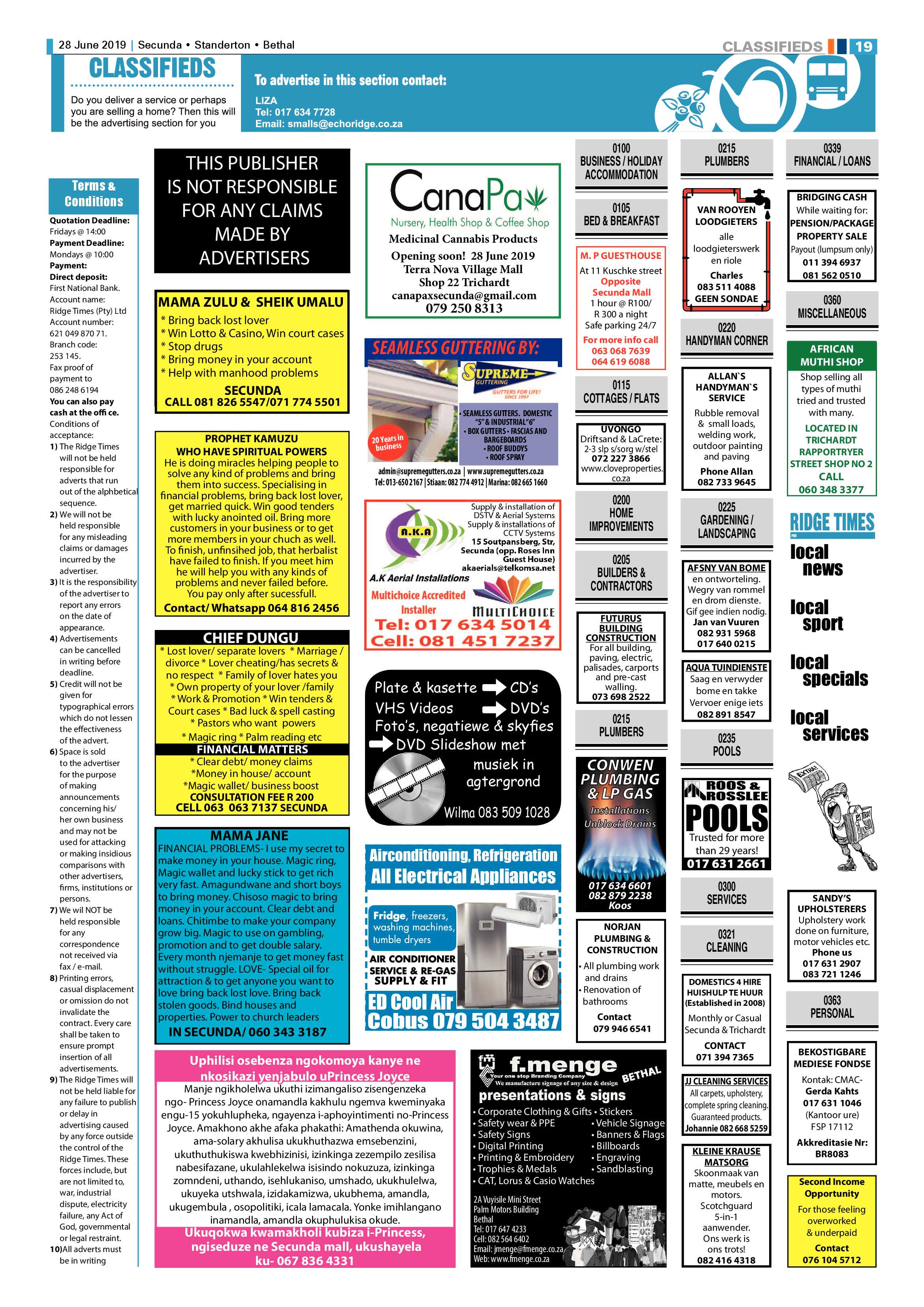 Ridge Times 28 June 2019 page 19