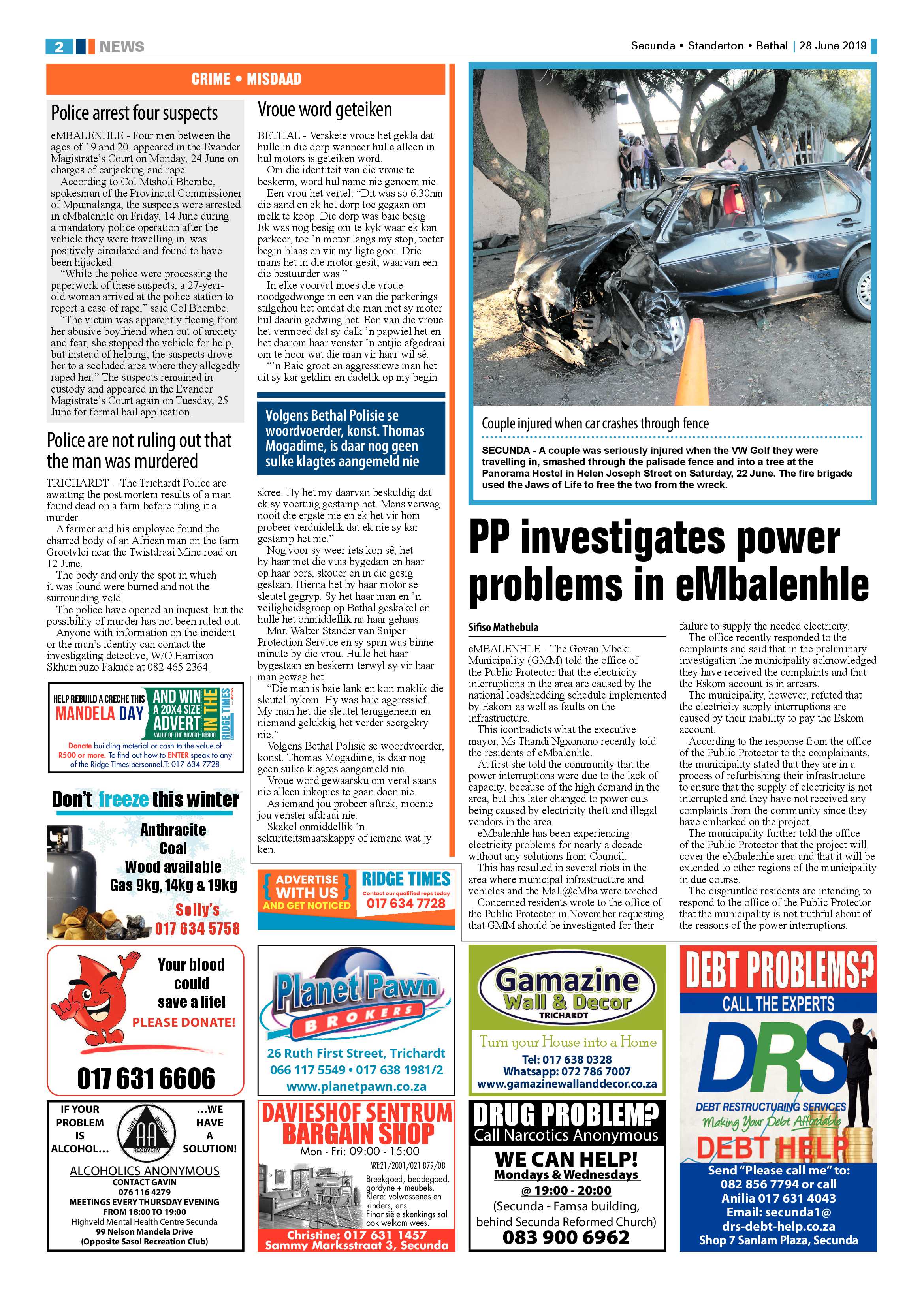 Ridge Times 28 June 2019 page 2