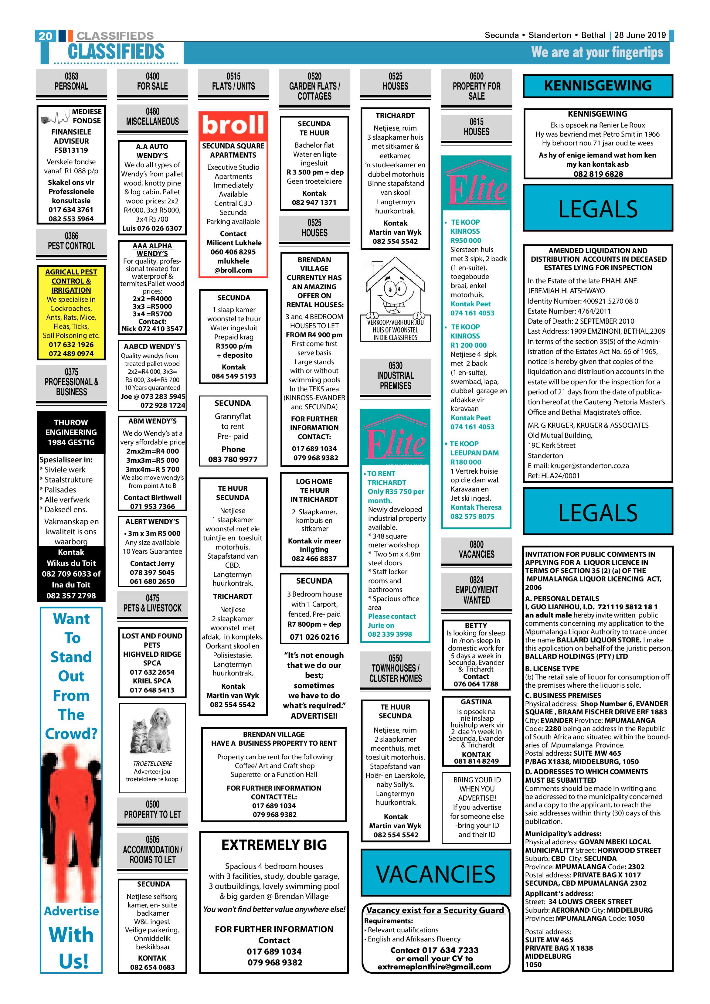 Ridge Times 28 June 2019 page 20