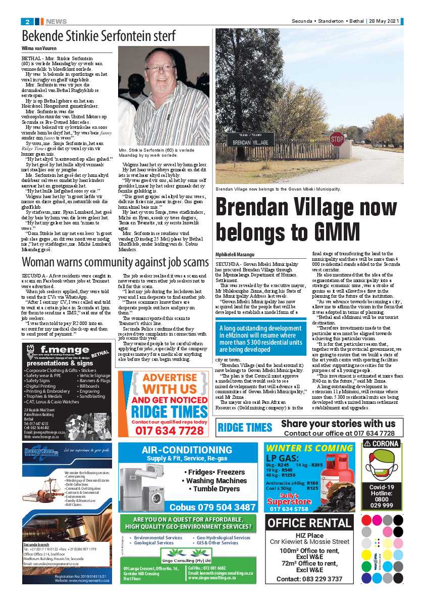 Ridge Times 28 May 2021 page 2