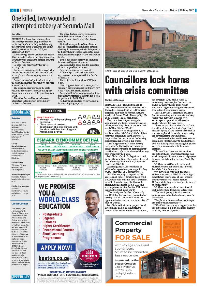 Ridge Times 28 May 2021 page 4