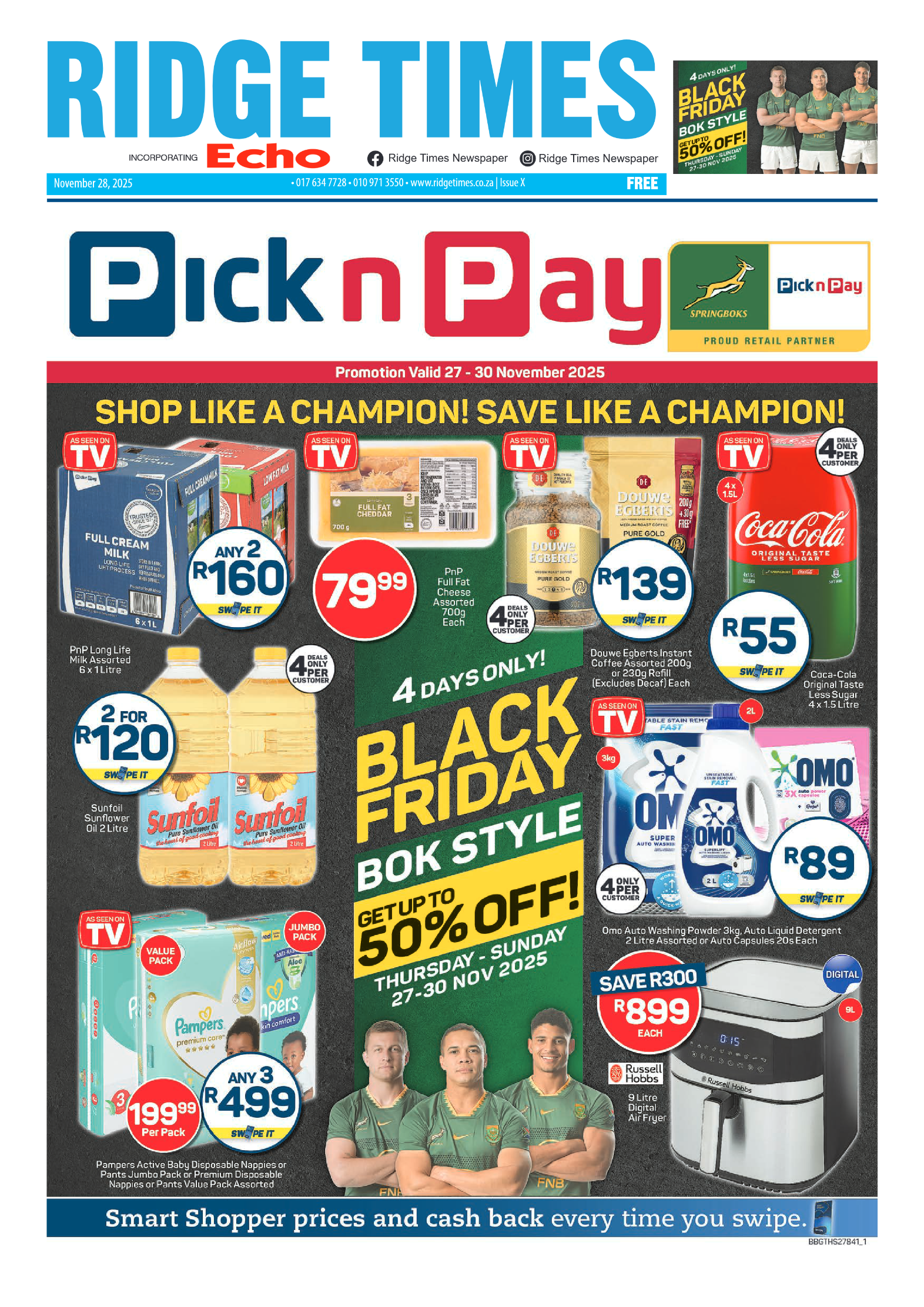 Ridge Times 28 November 2025 page 1