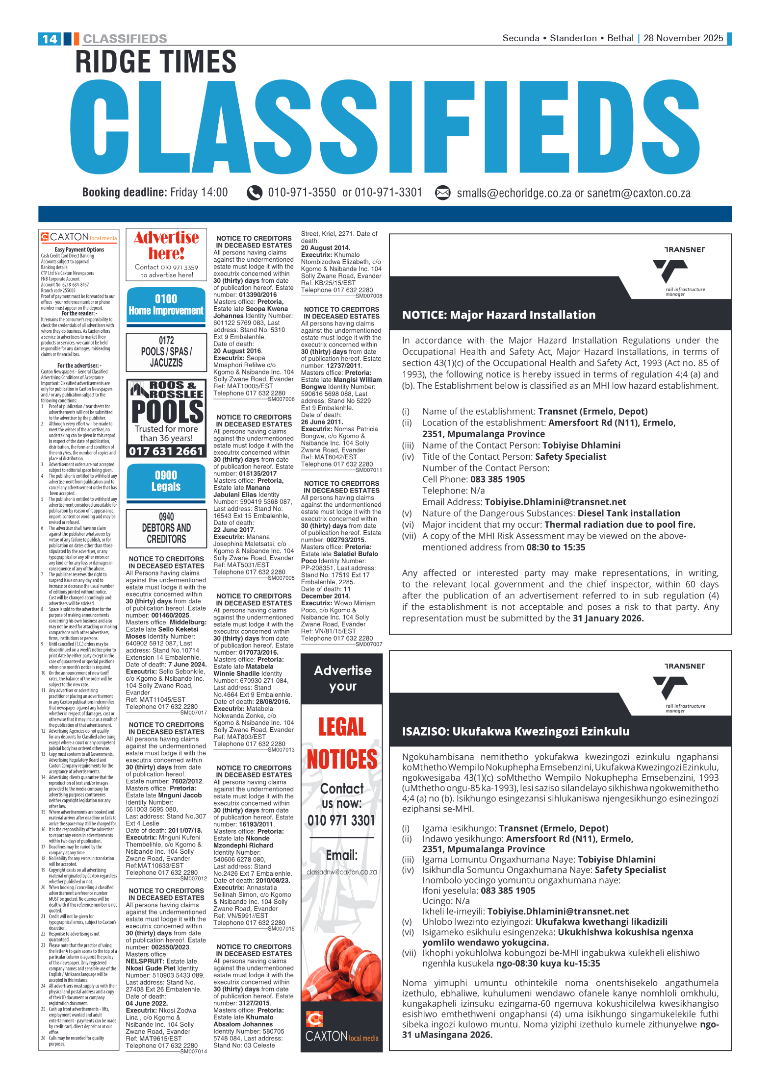 Ridge Times 28 November 2025 page 16