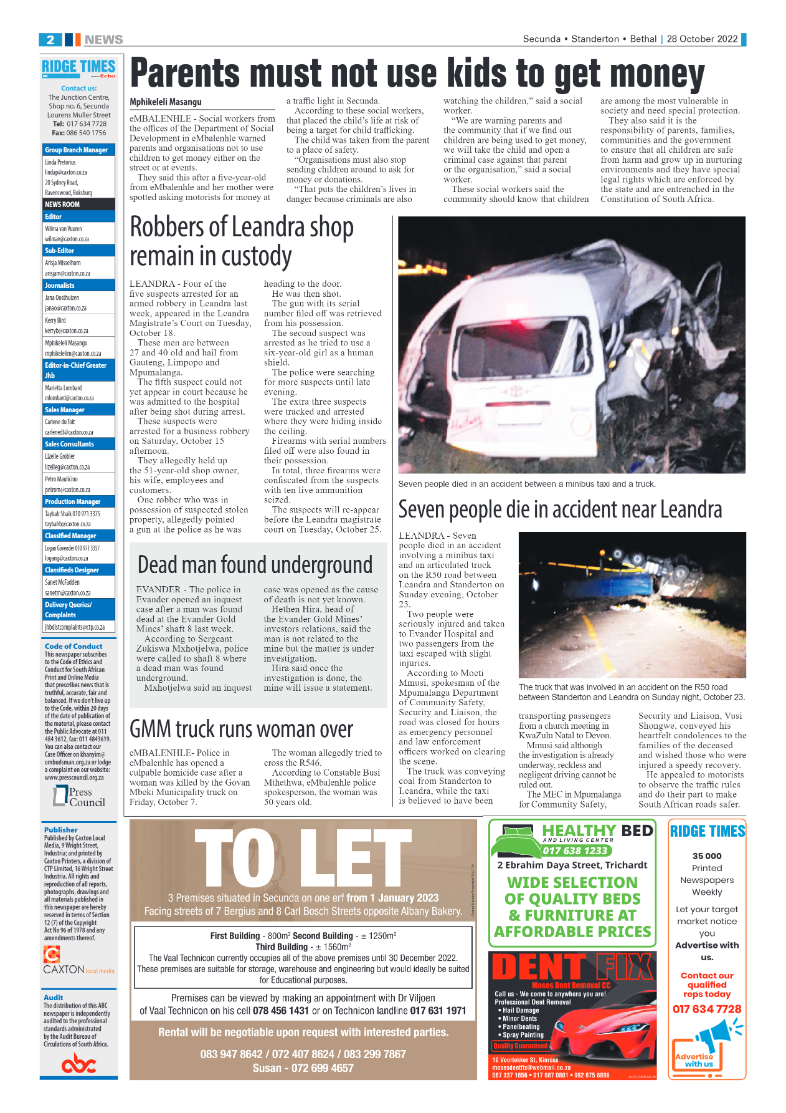 Ridge Times 28 October 2022 page 2