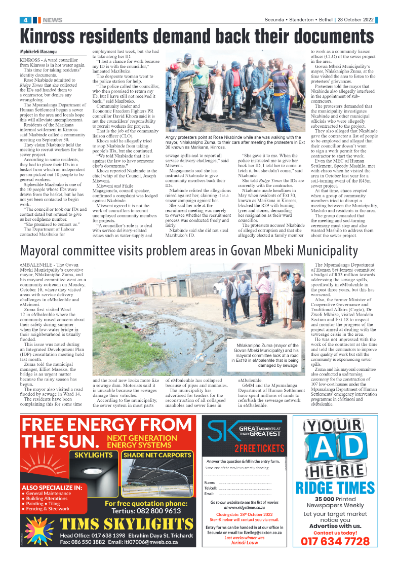 Ridge Times 28 October 2022 page 4