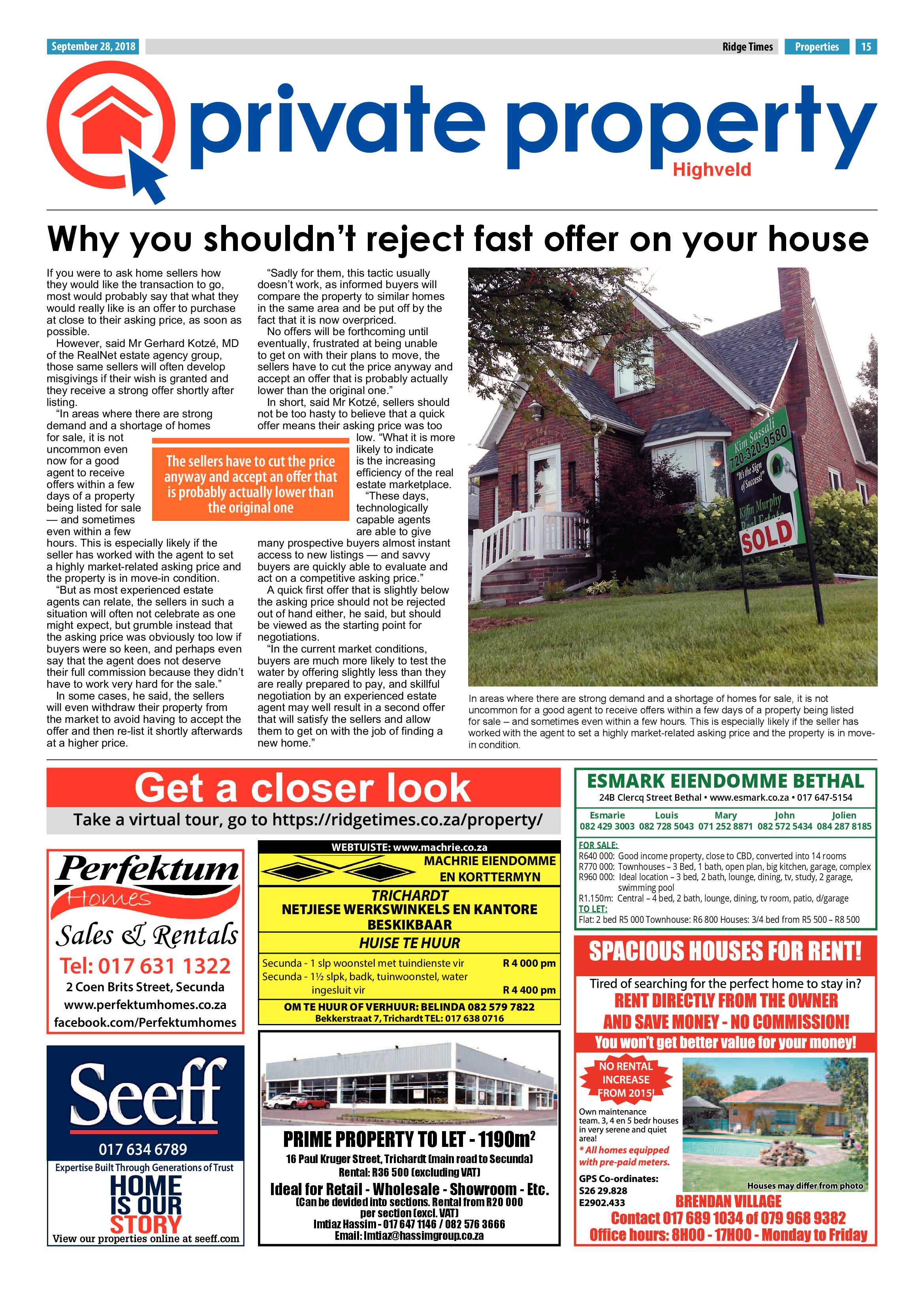 Ridge Times 28 September 2018 page 15
