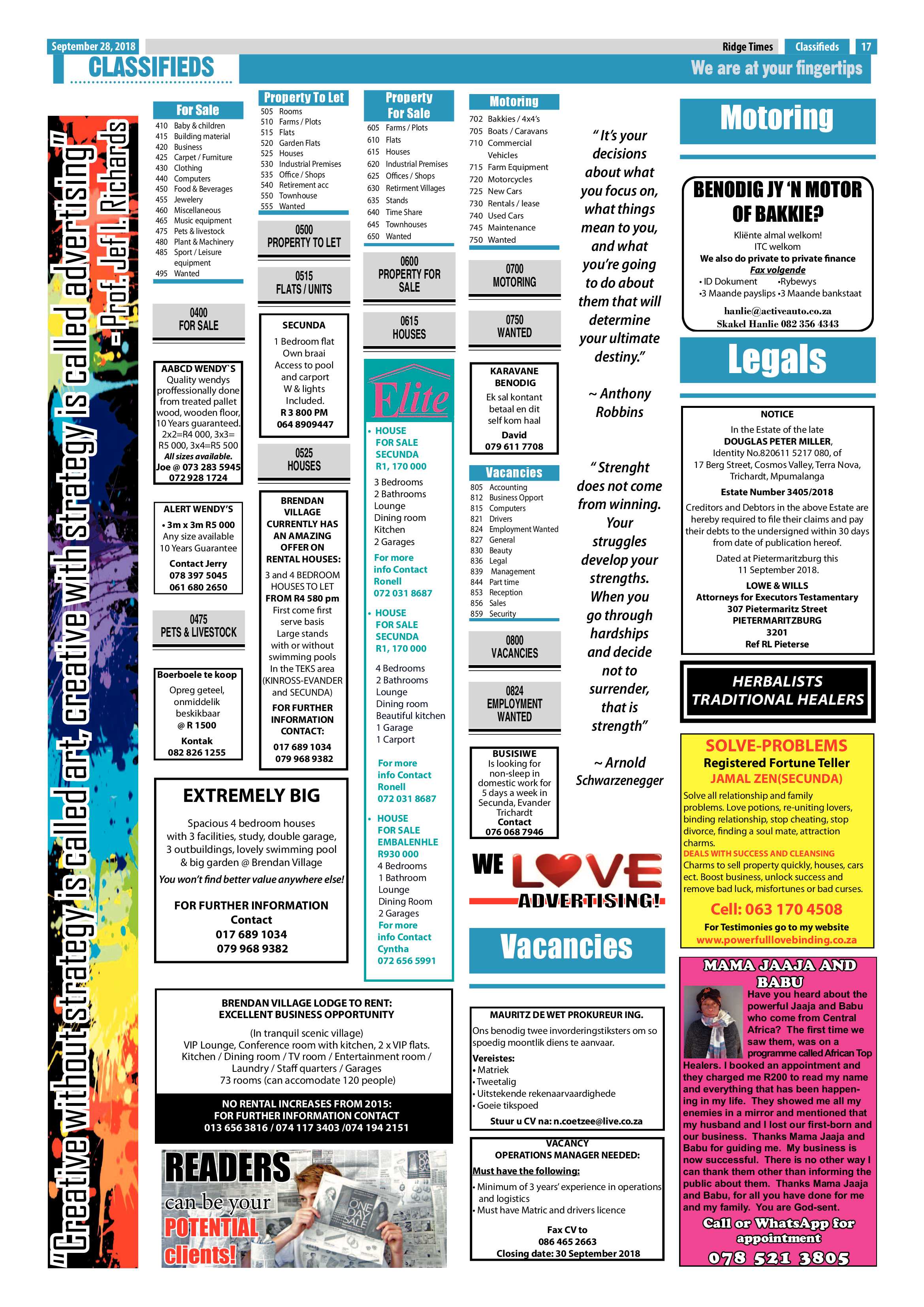 Ridge Times 28 September 2018 page 17