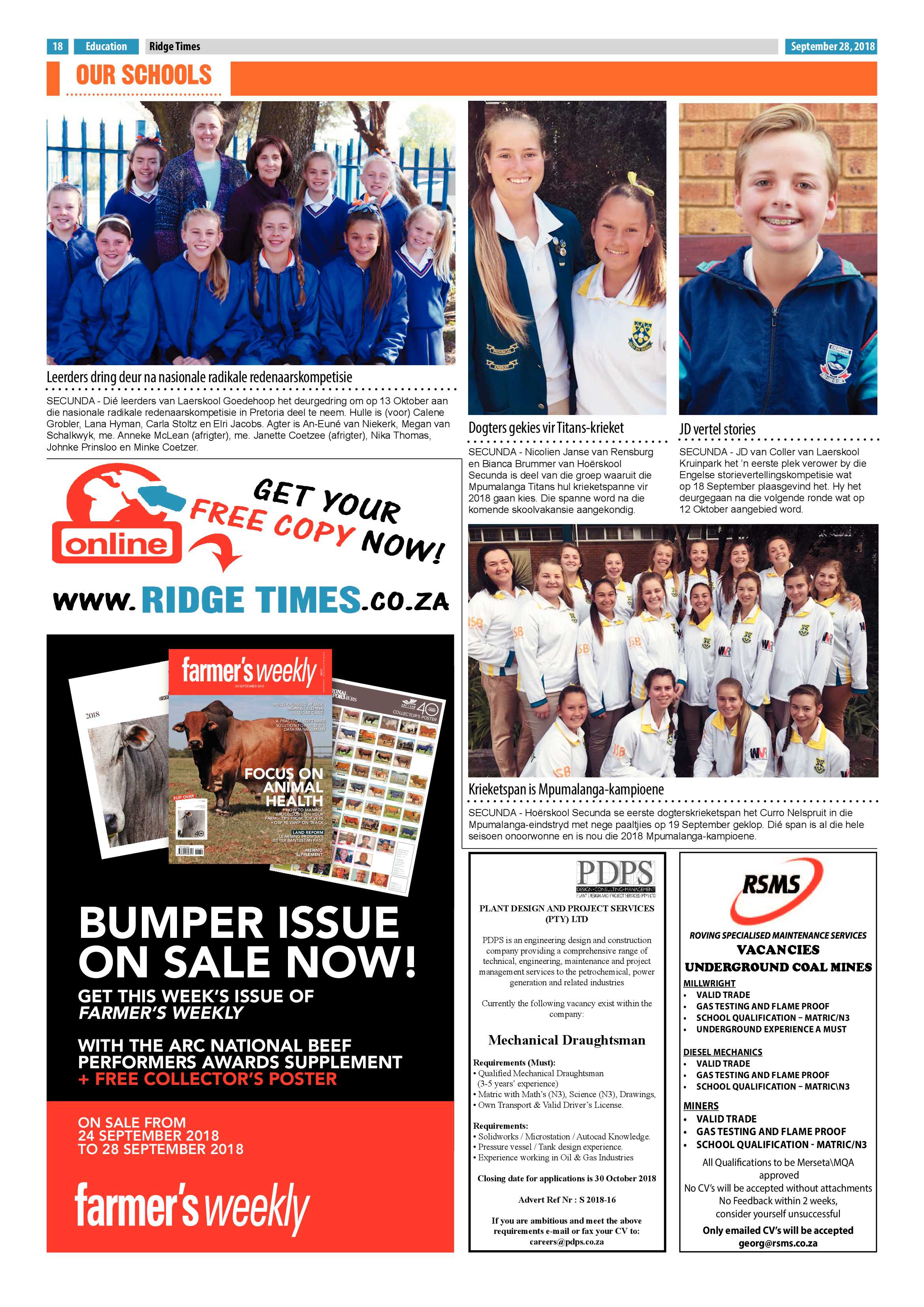 Ridge Times 28 September 2018 page 18
