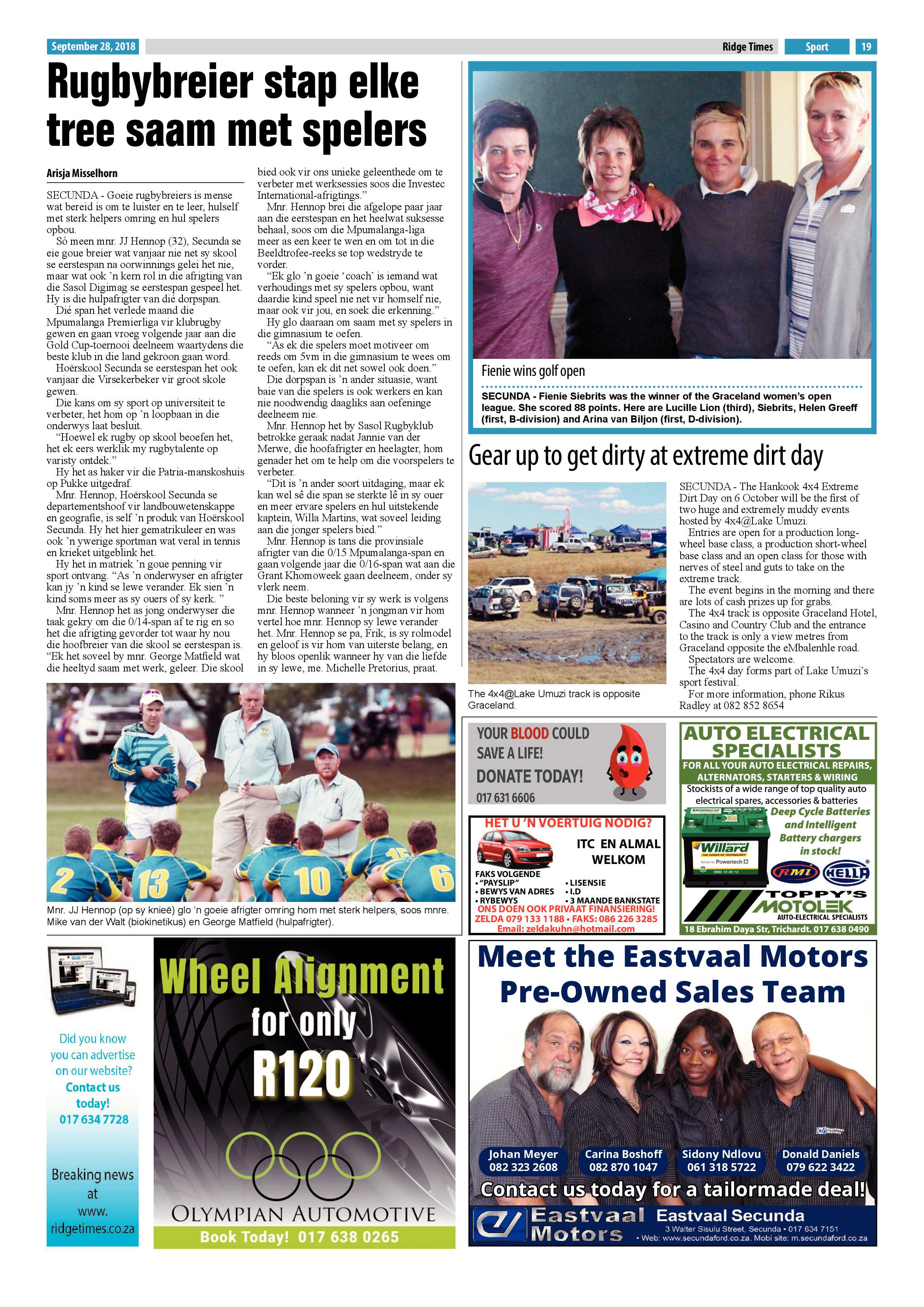 Ridge Times 28 September 2018 page 19
