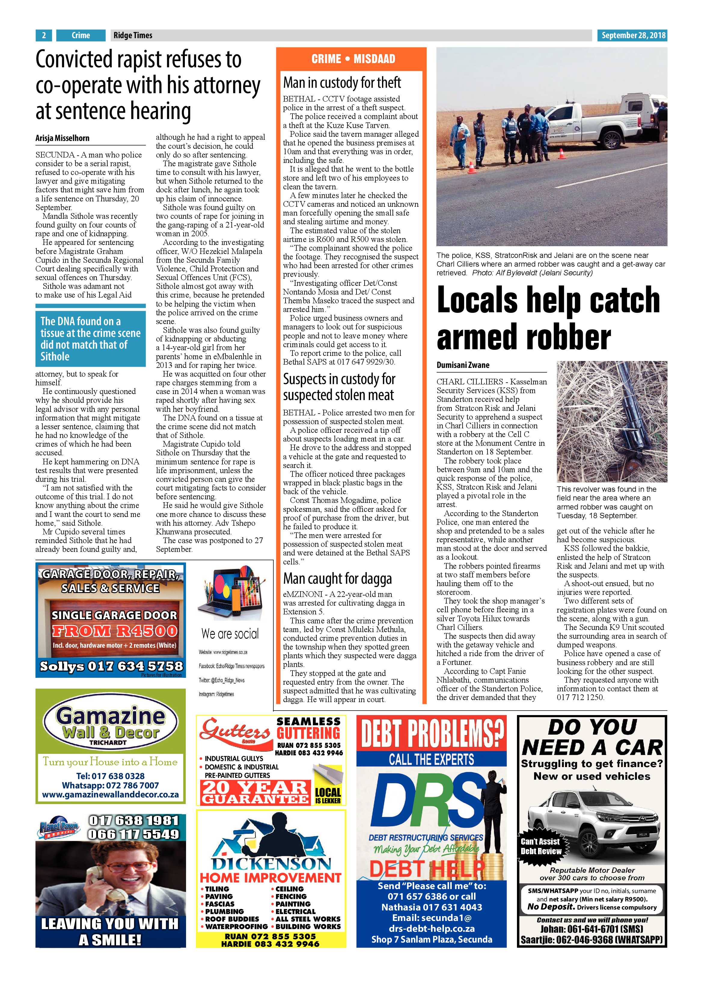 Ridge Times 28 September 2018 page 2