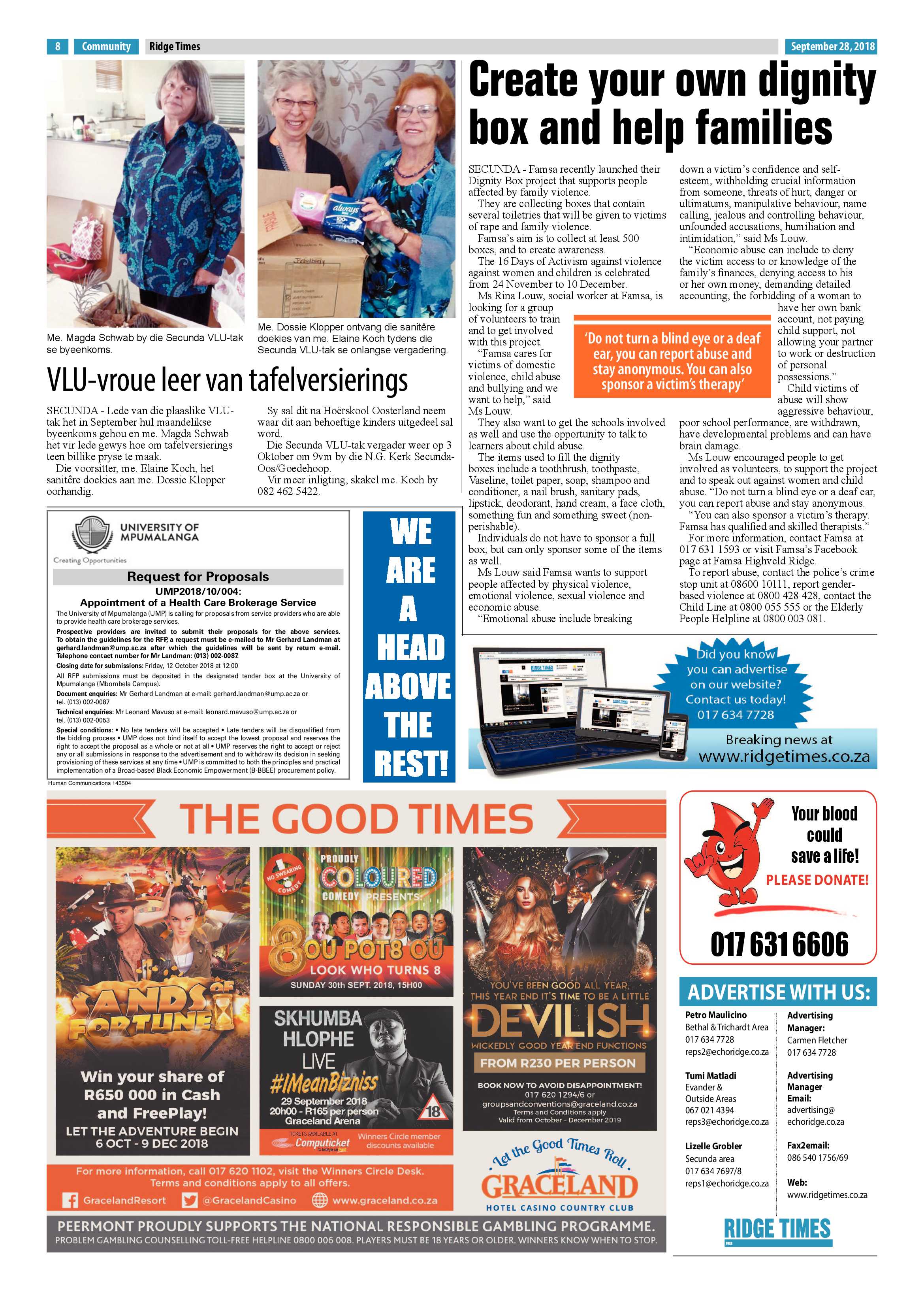 Ridge Times 28 September 2018 page 8