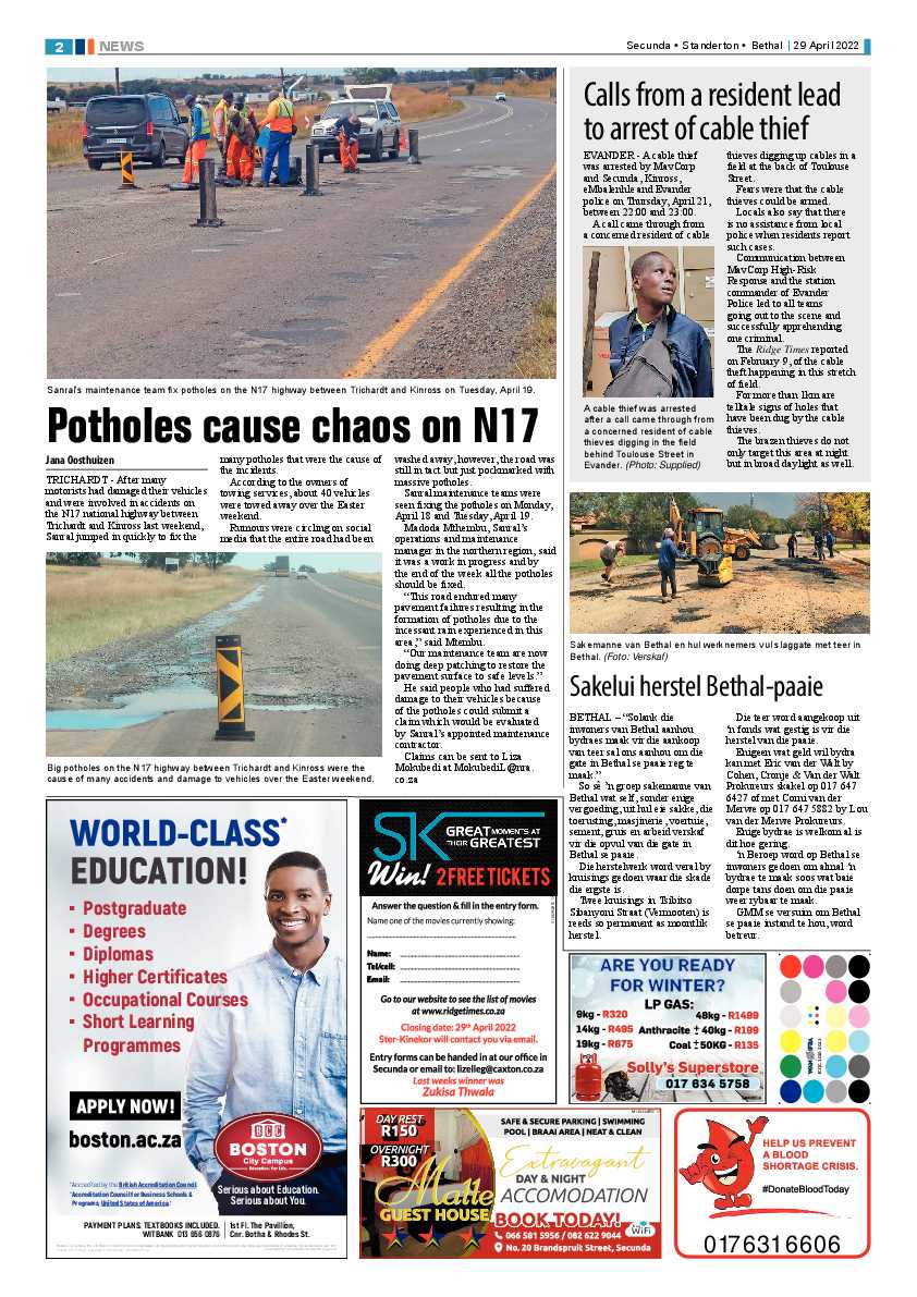 Ridge Times 29 April 2022 page 2