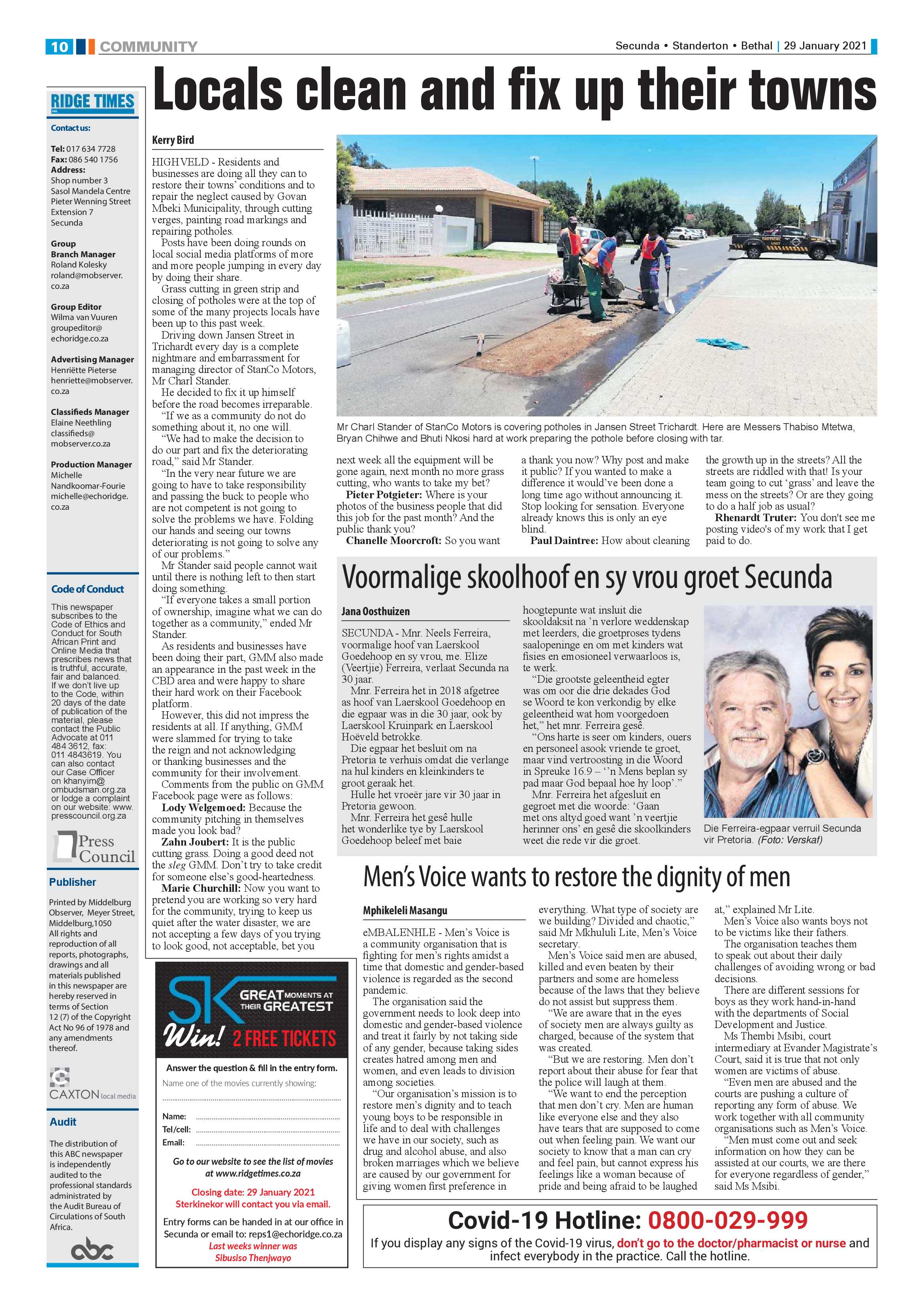 Ridge Times 29 January 2021 page 10