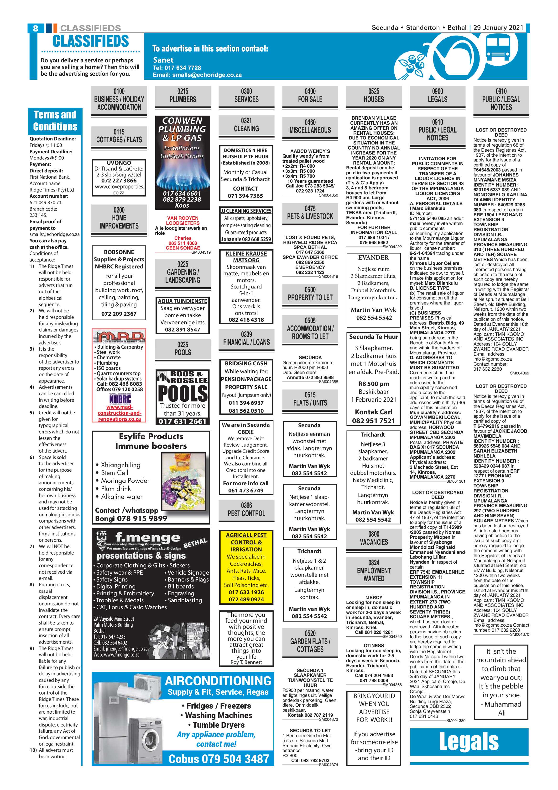 Ridge Times 29 January 2021 page 8
