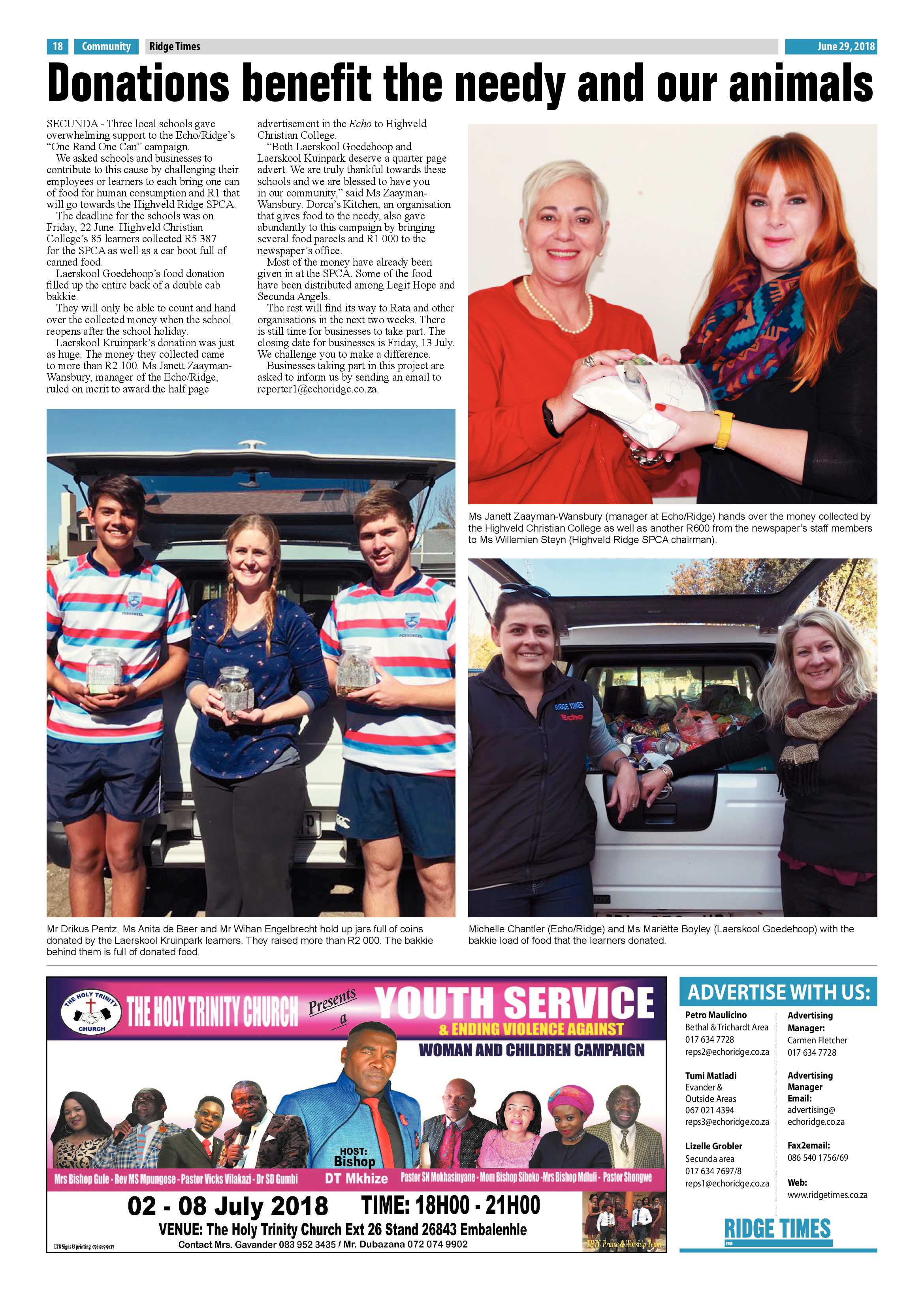 Ridge Times 29 June 2018 page 18