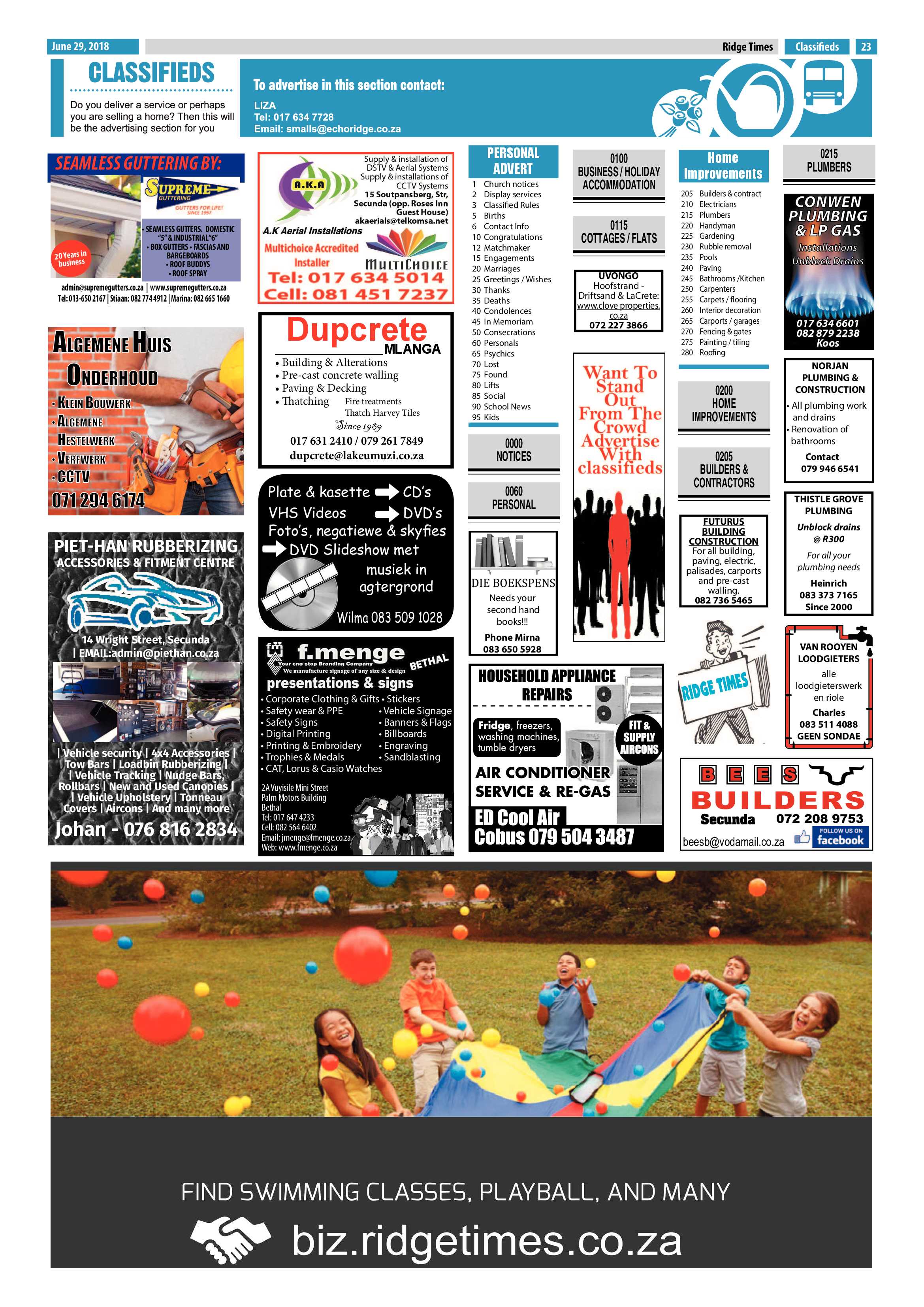 Ridge Times 29 June 2018 page 23