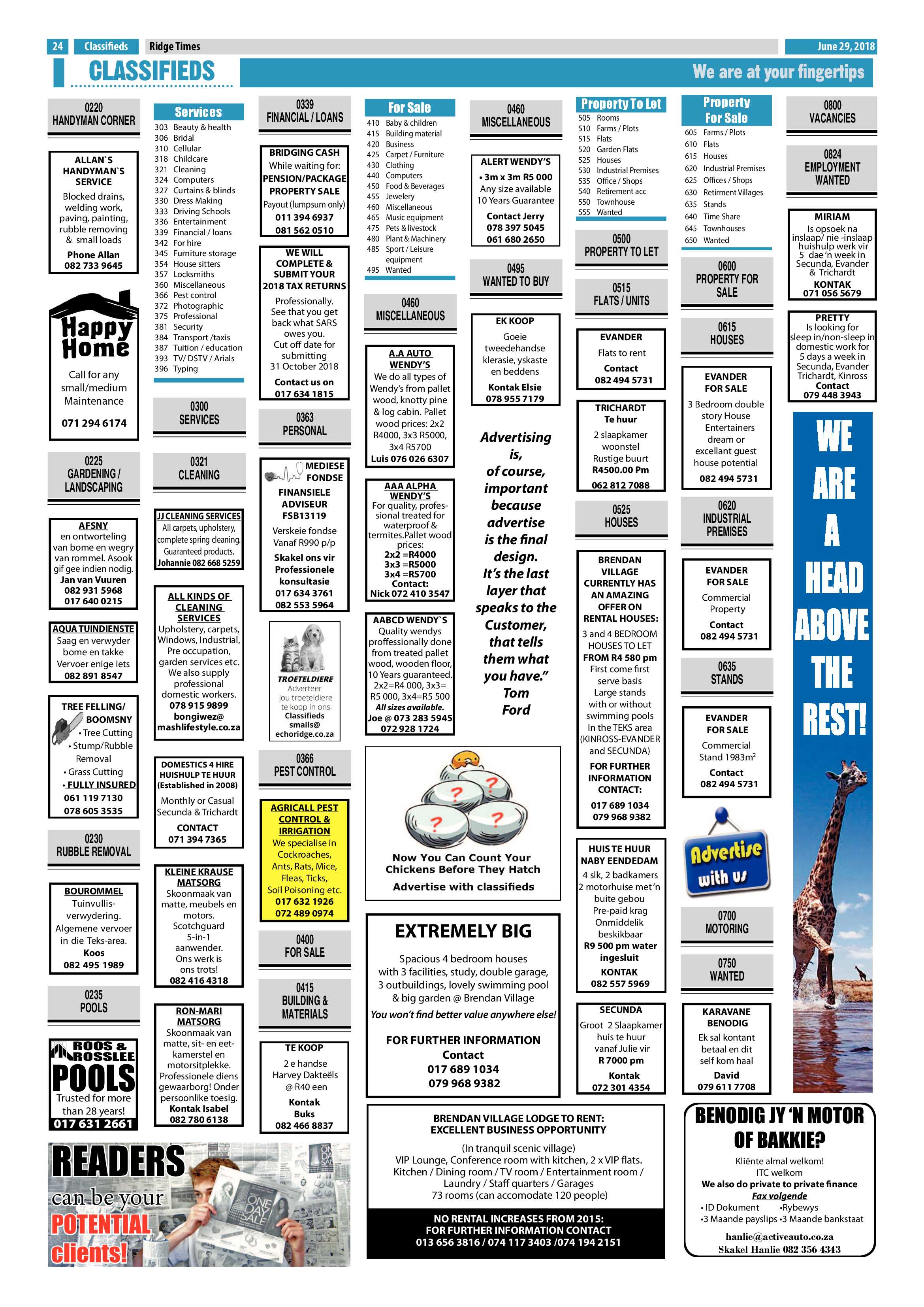 Ridge Times 29 June 2018 page 24