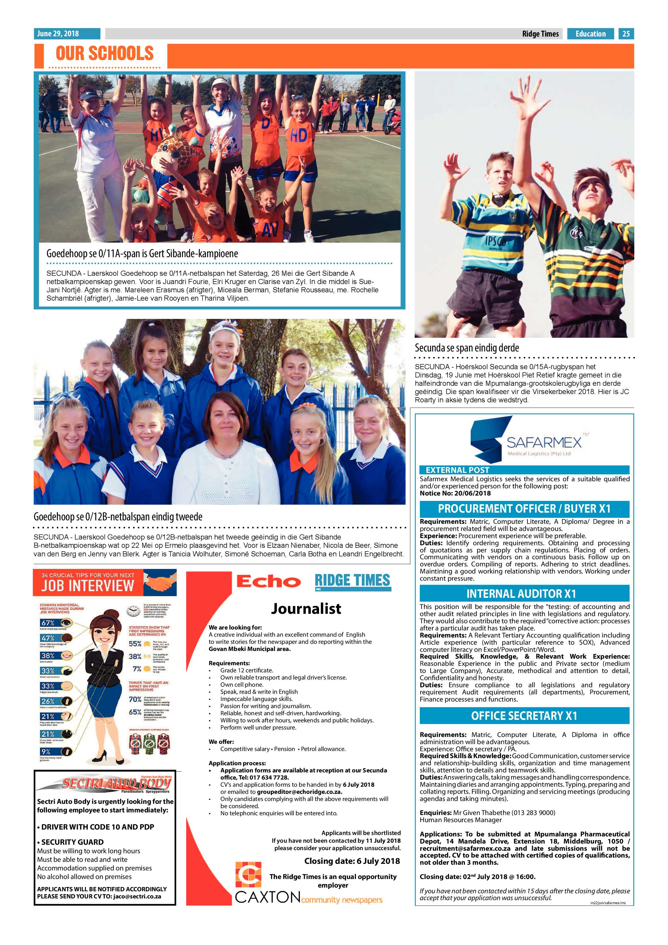 Ridge Times 29 June 2018 page 25