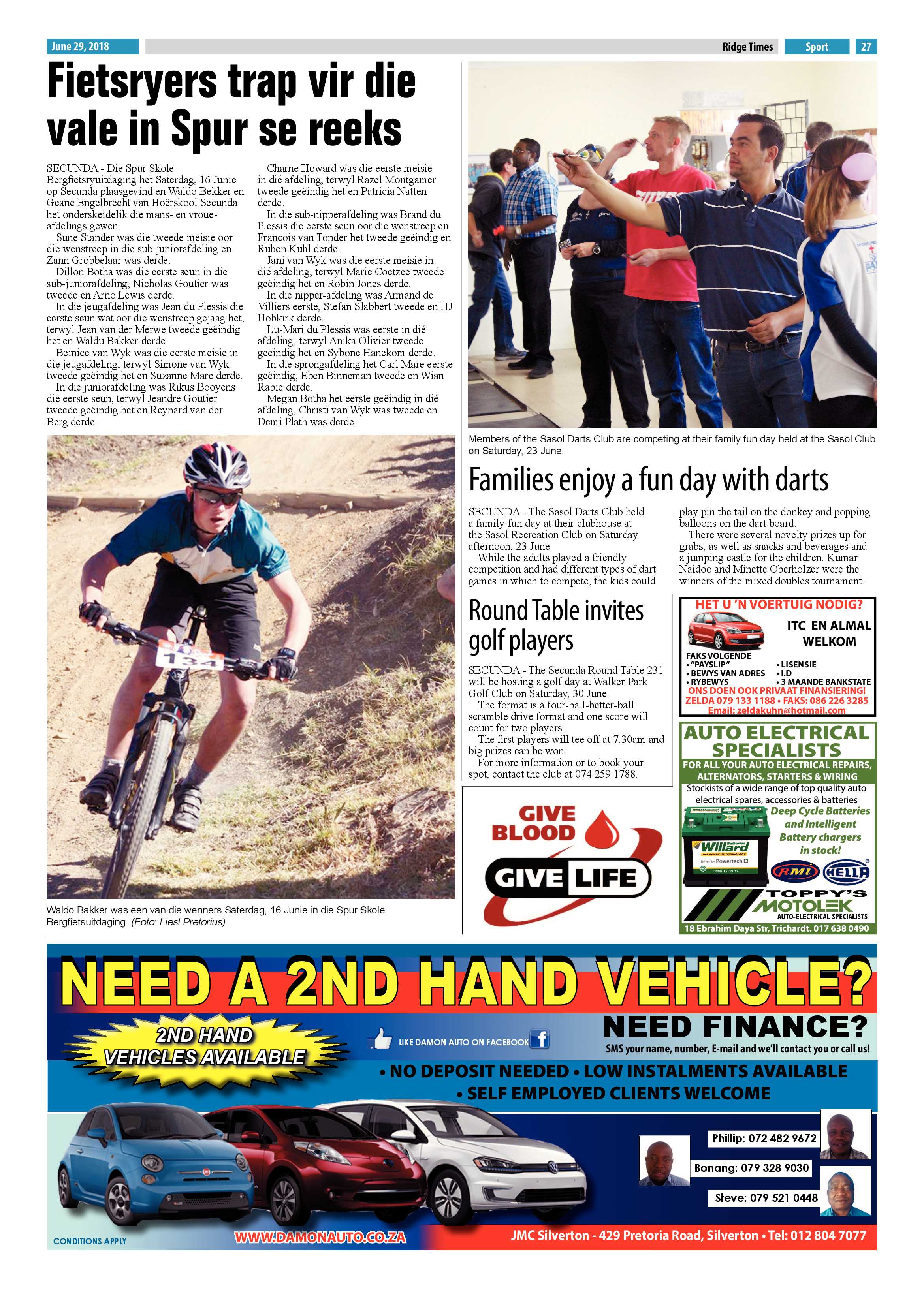Ridge Times 29 June 2018 page 27
