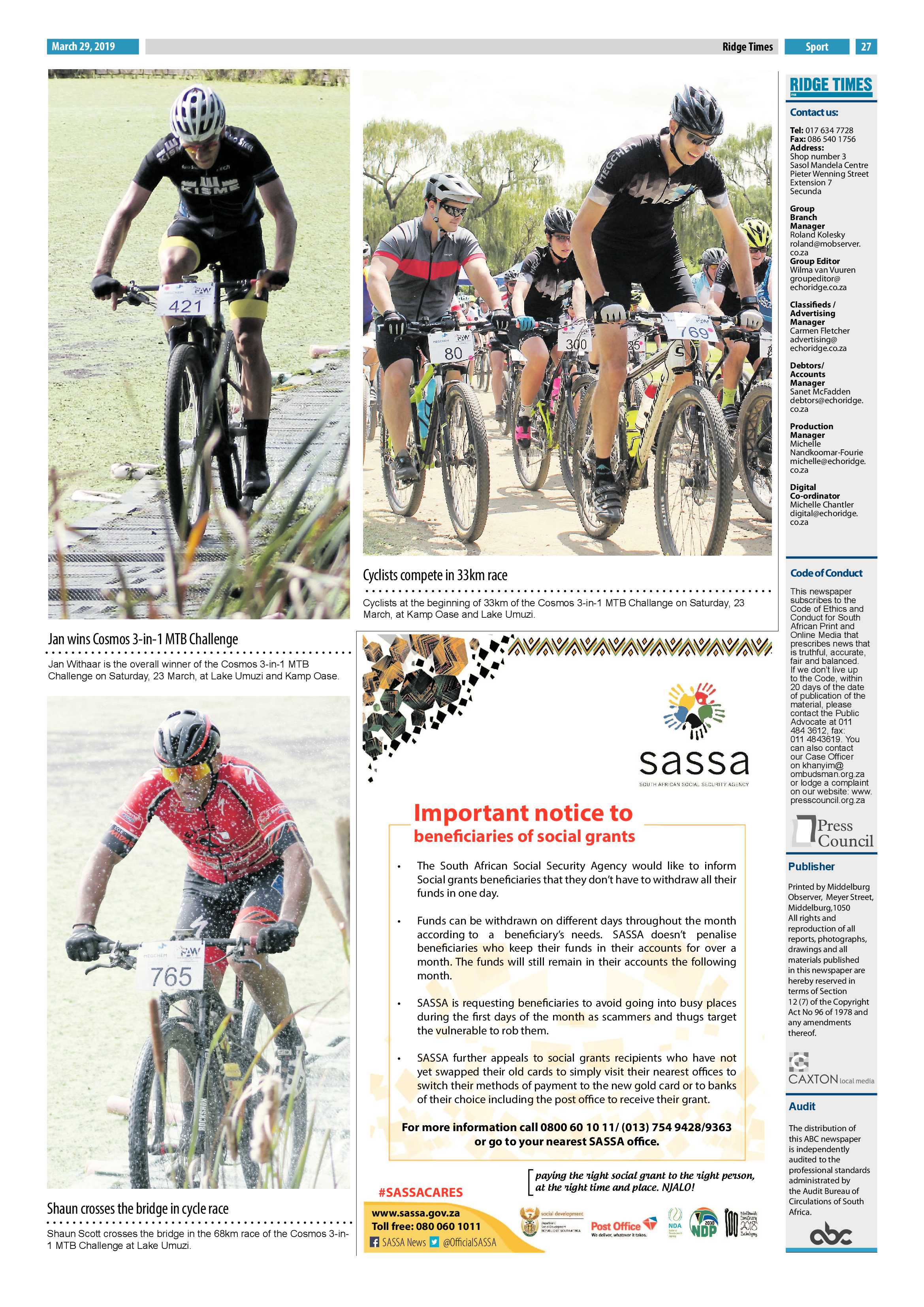 Ridge Times 29 March 2019 page 27