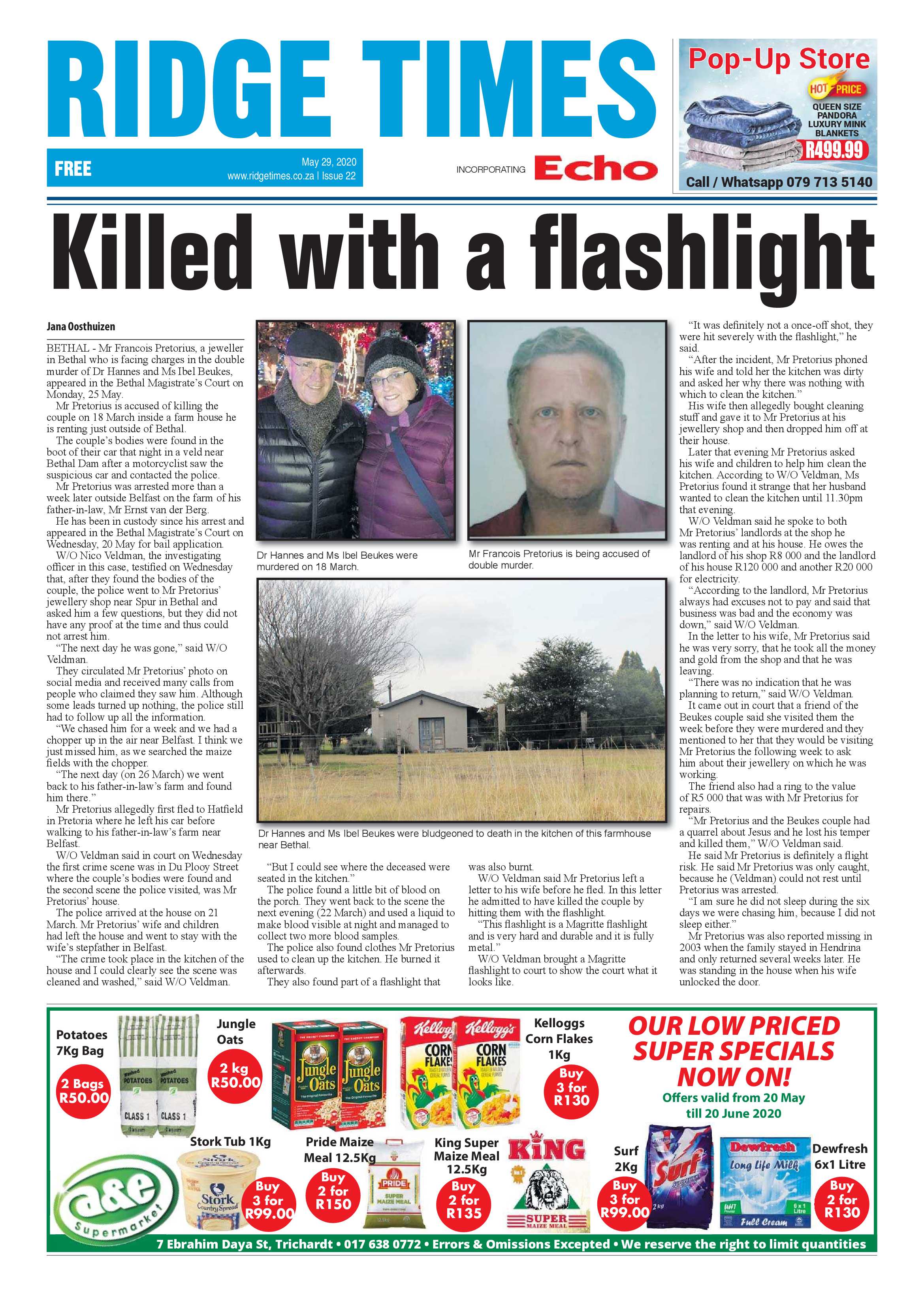 Ridge Times 29 May 2020 page 1