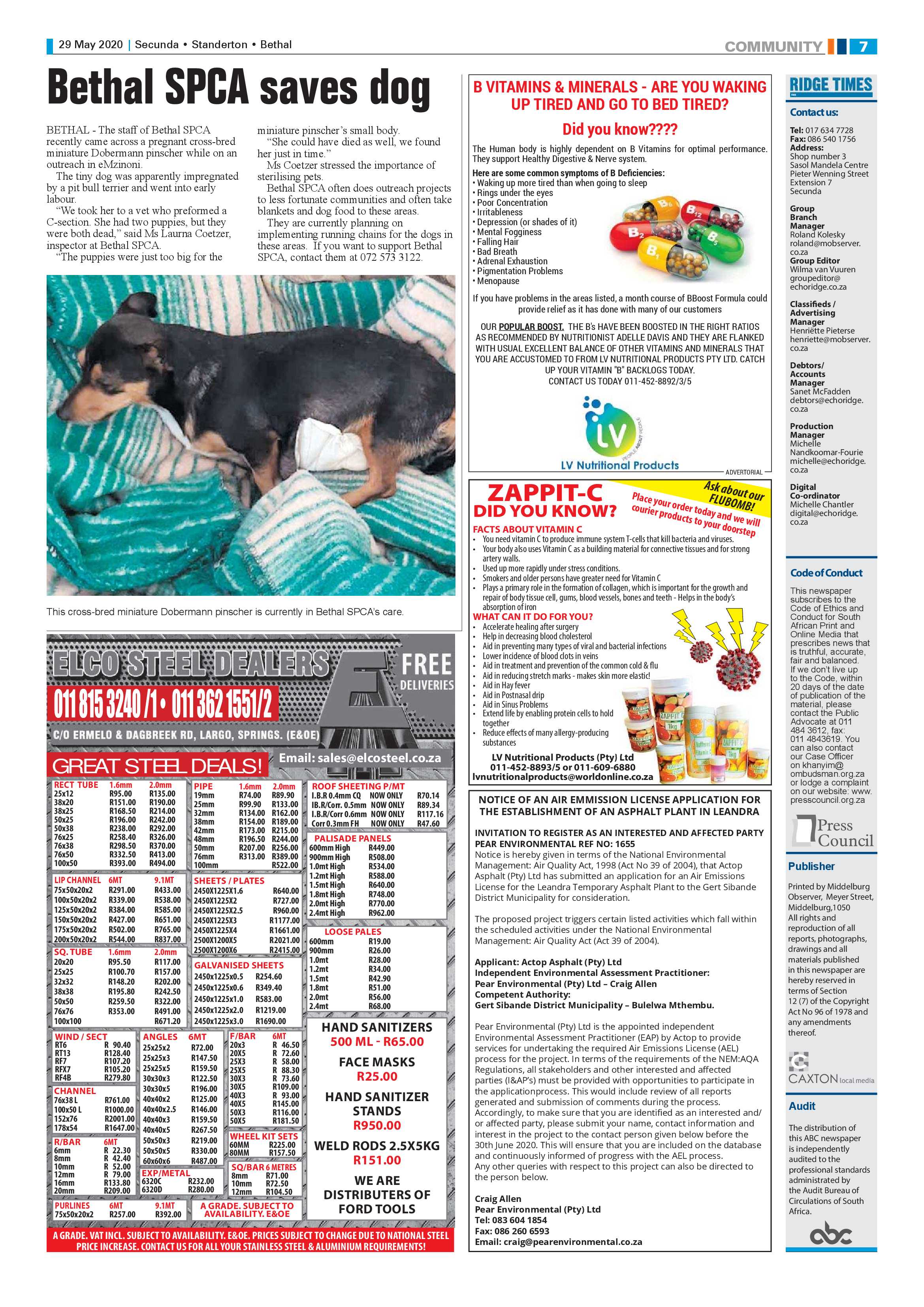 Ridge Times 29 May 2020 page 7