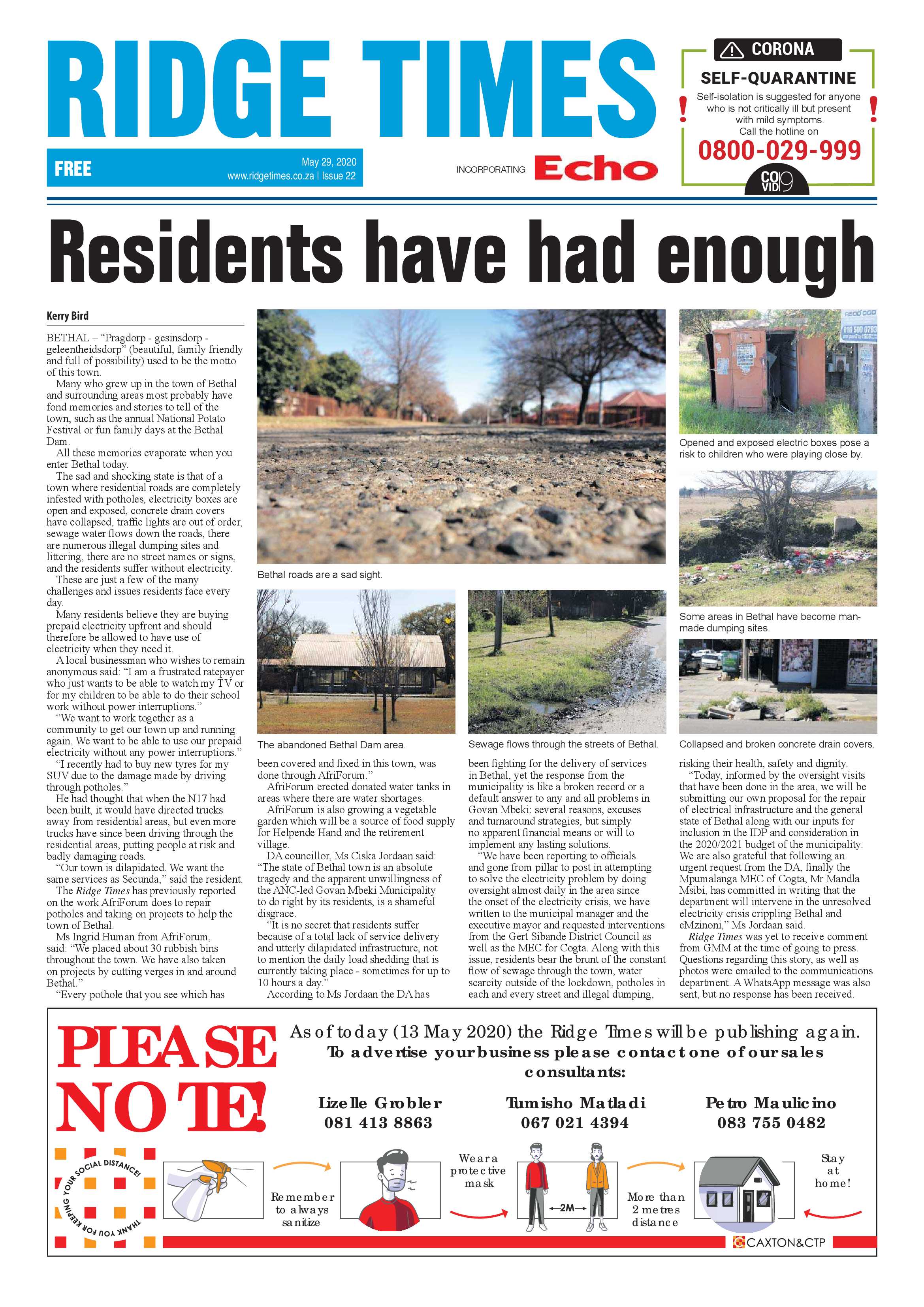 Ridge Times 29 May 2020 page 8