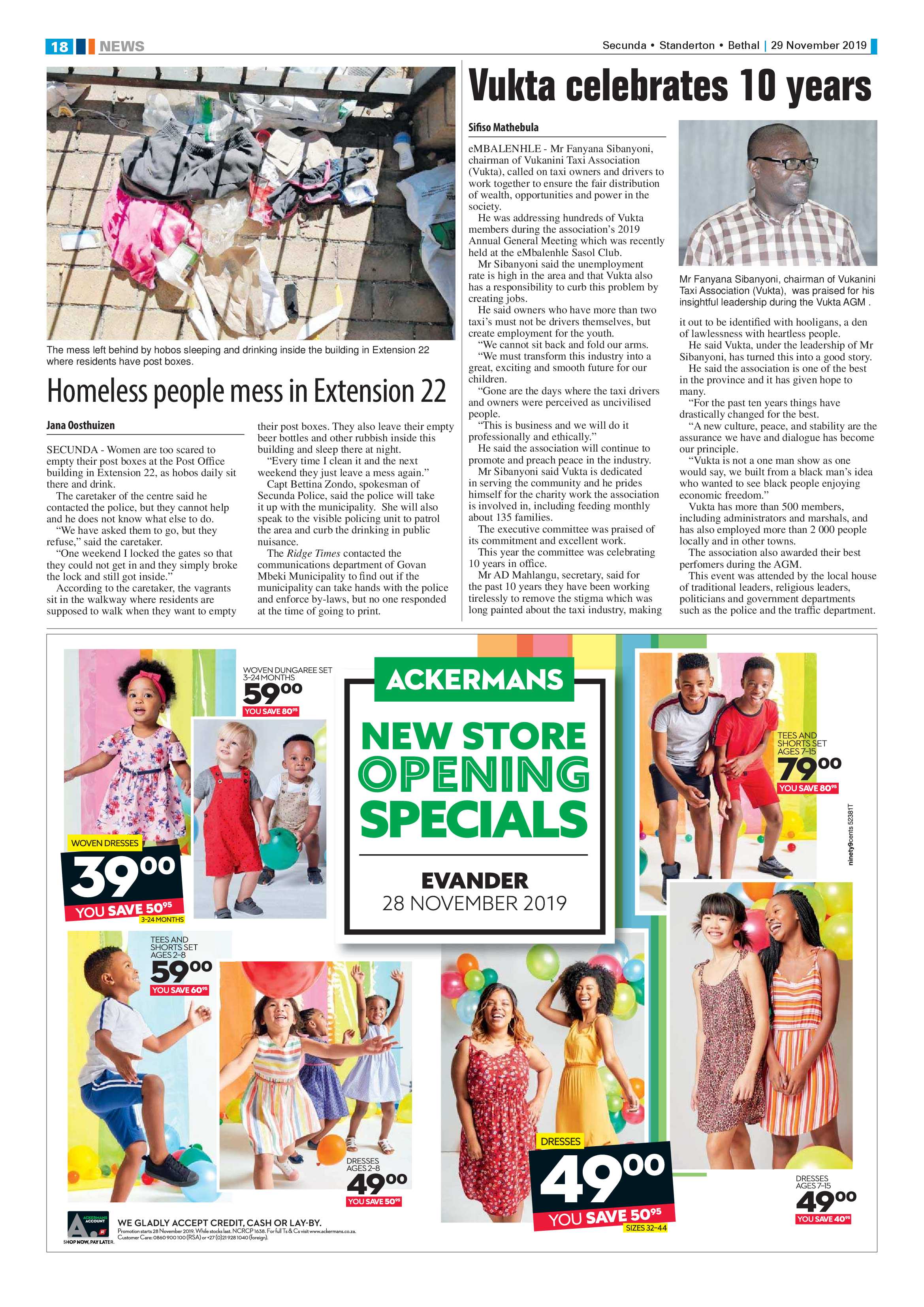 Ridge Times 29 November 2019 page 20