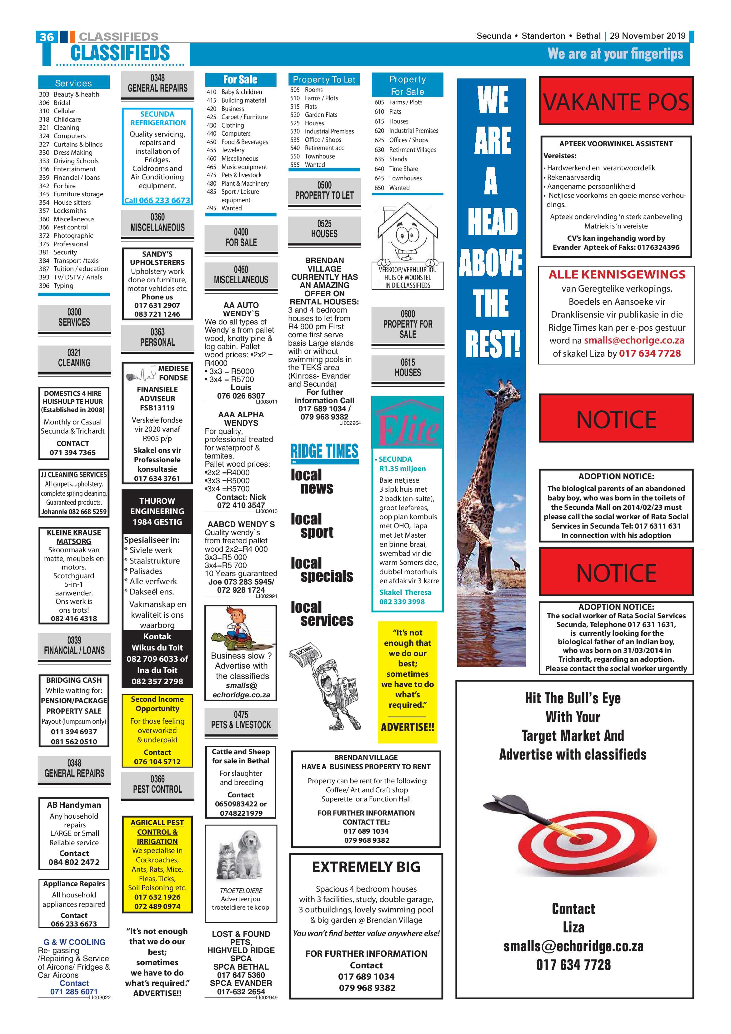 Ridge Times 29 November 2019 page 37