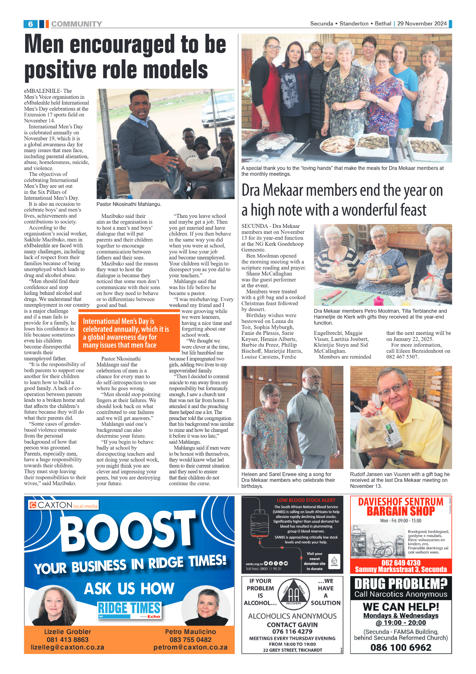 Ridge Times 29 November 2024 page 6