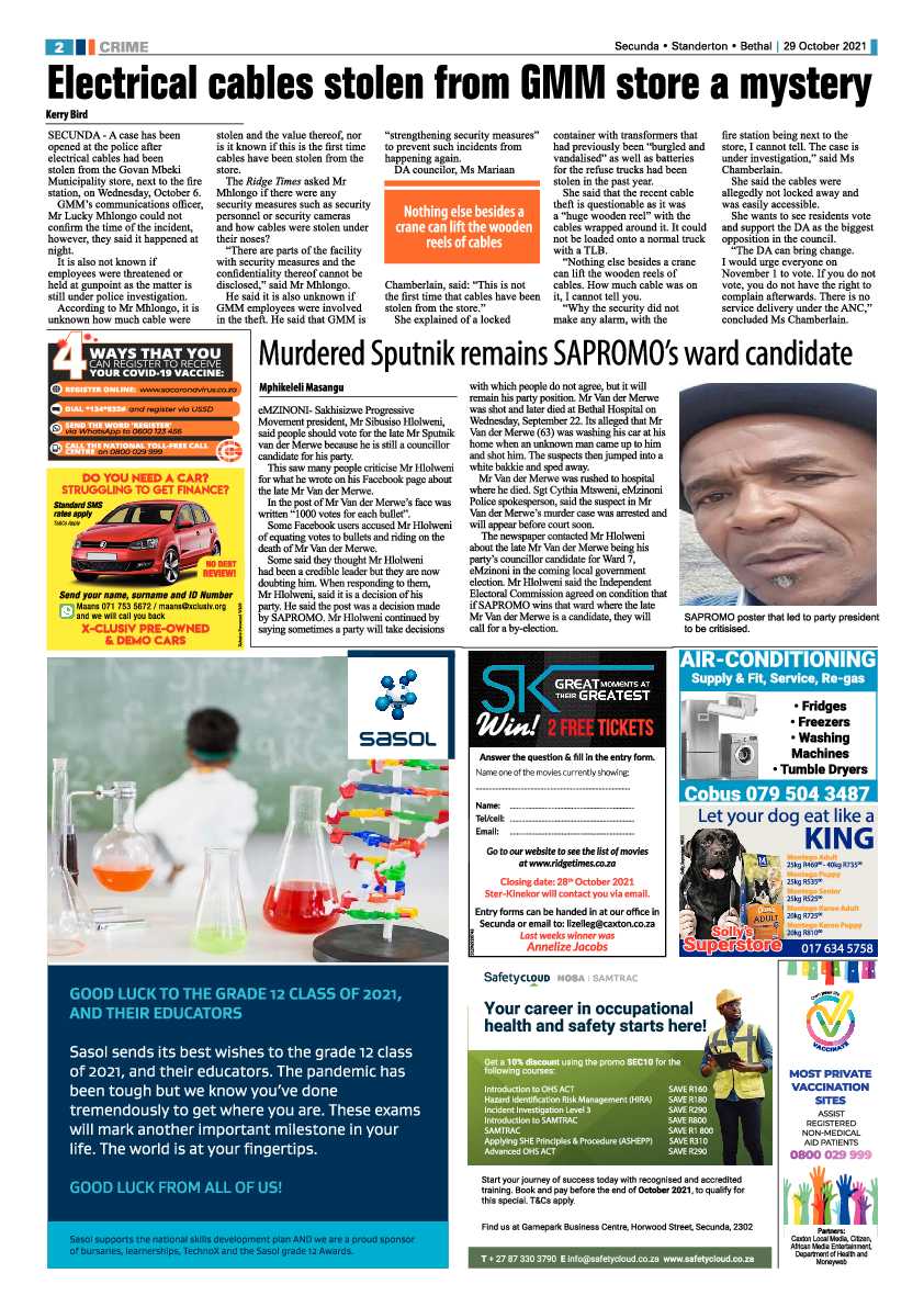 Ridge Times 29 October 2021 page 4