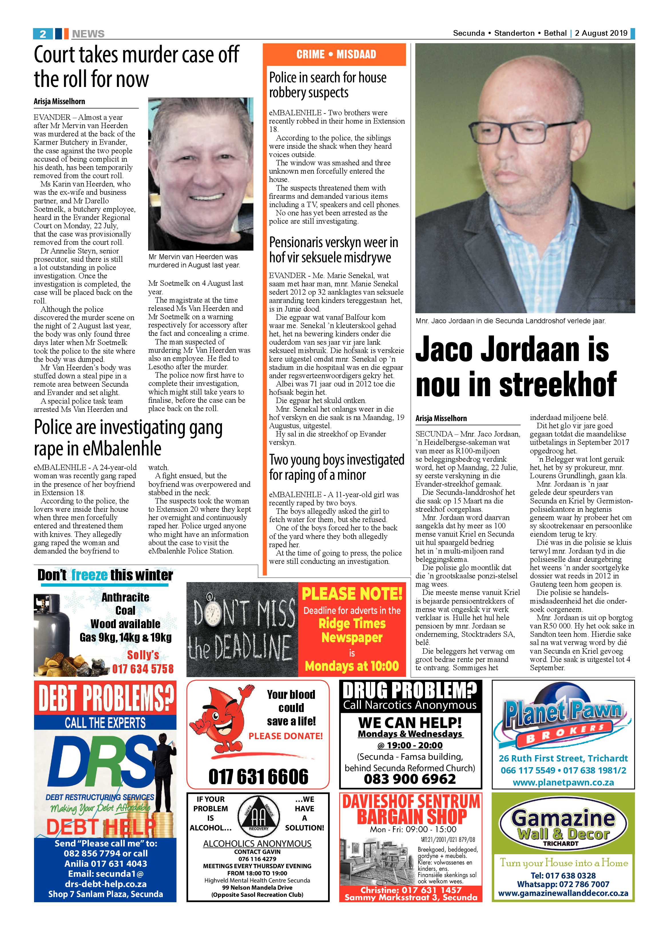 Ridge Times 2 August 2019 page 2