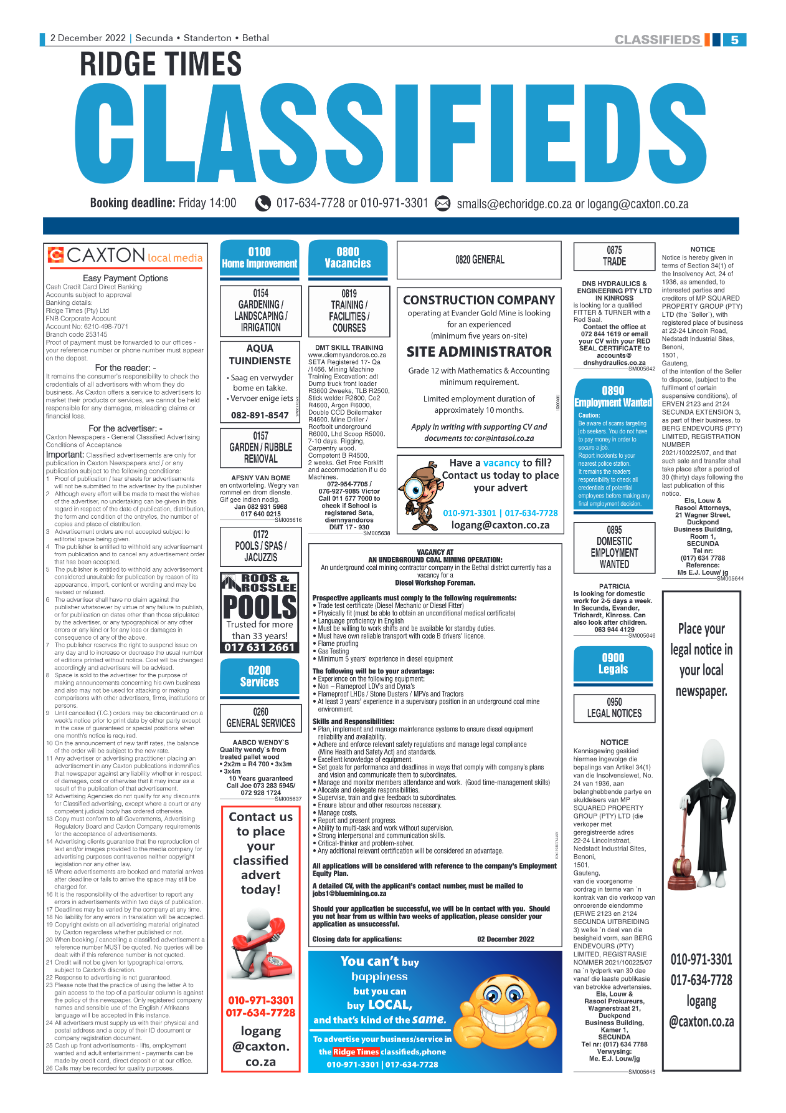 Ridge Times 2 Dec 2022 page 5
