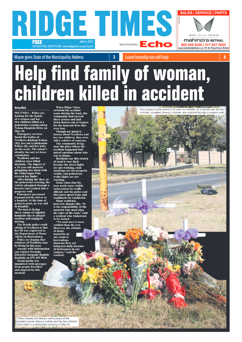 Ridge Times 2 June 2023 page 1