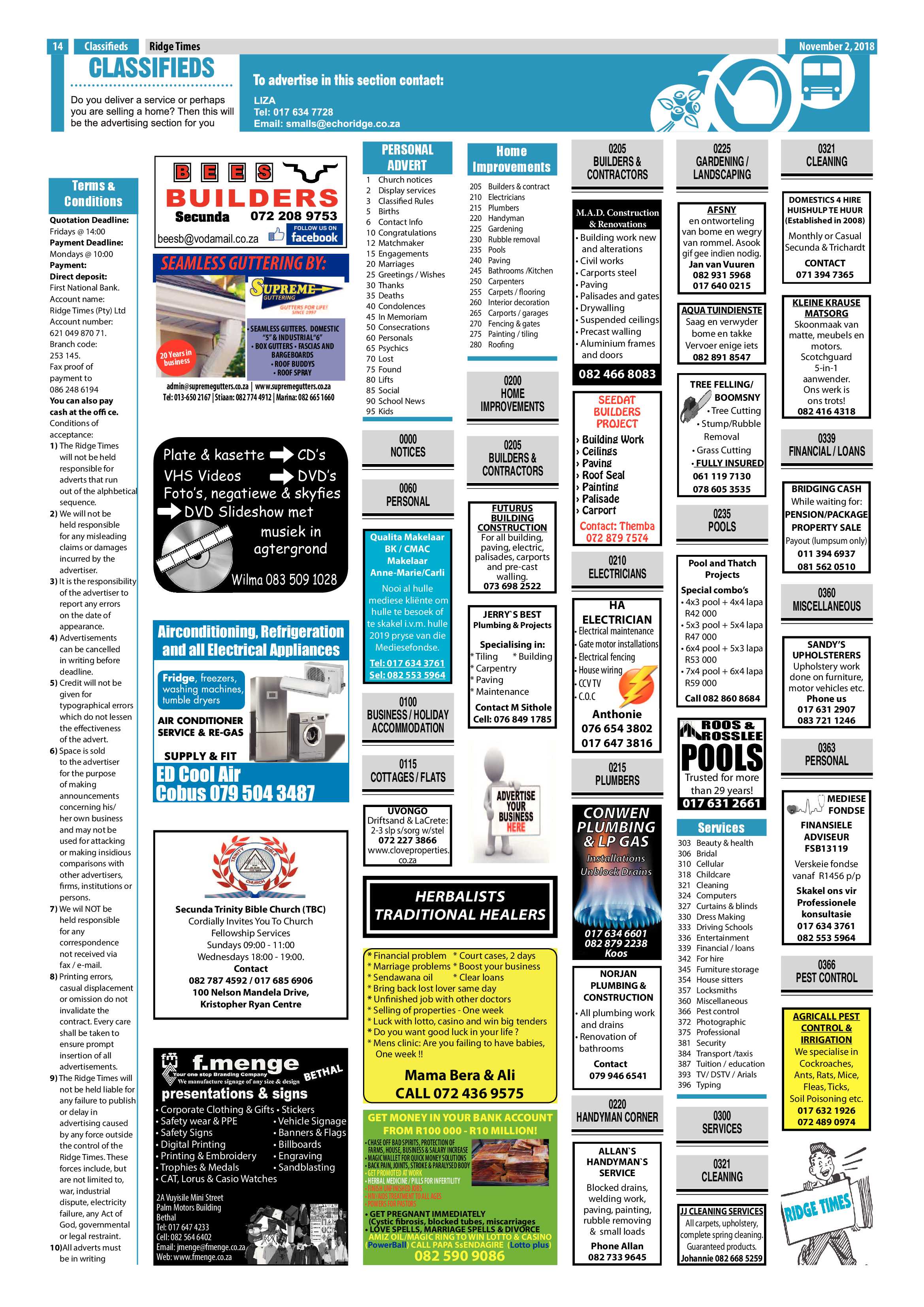 Ridge Times 2 November 2018 page 14