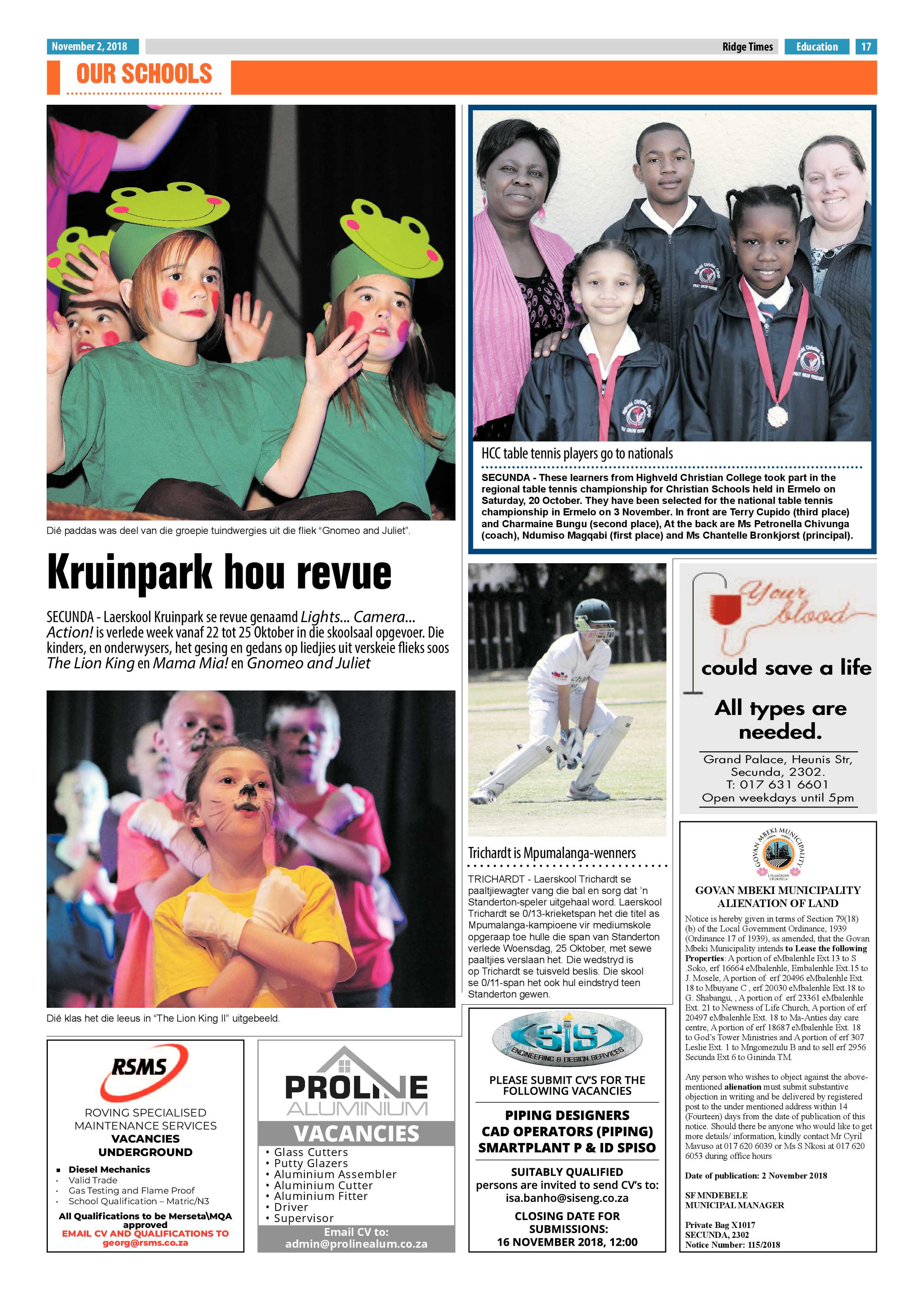 Ridge Times 2 November 2018 page 17