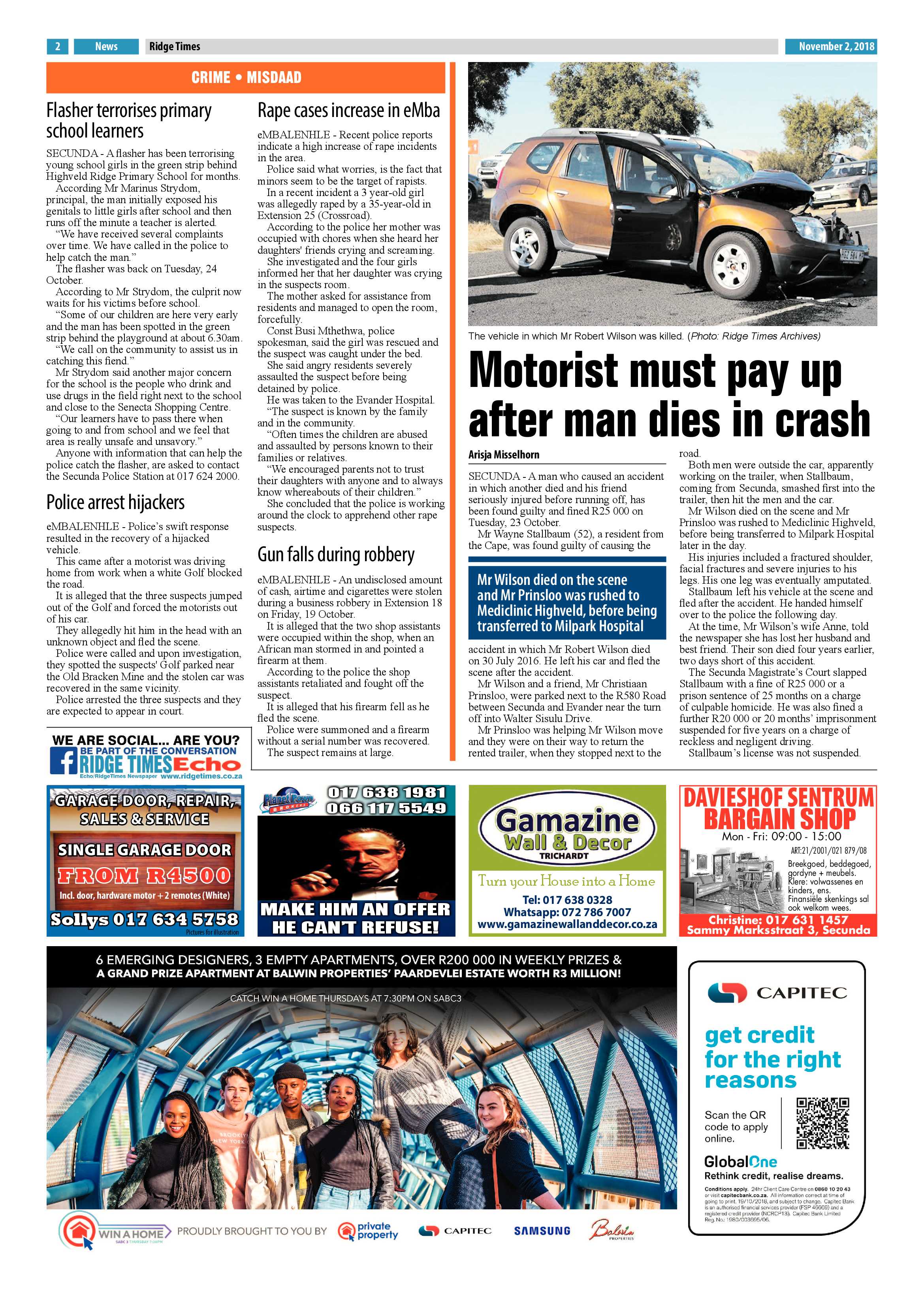Ridge Times 2 November 2018 page 2