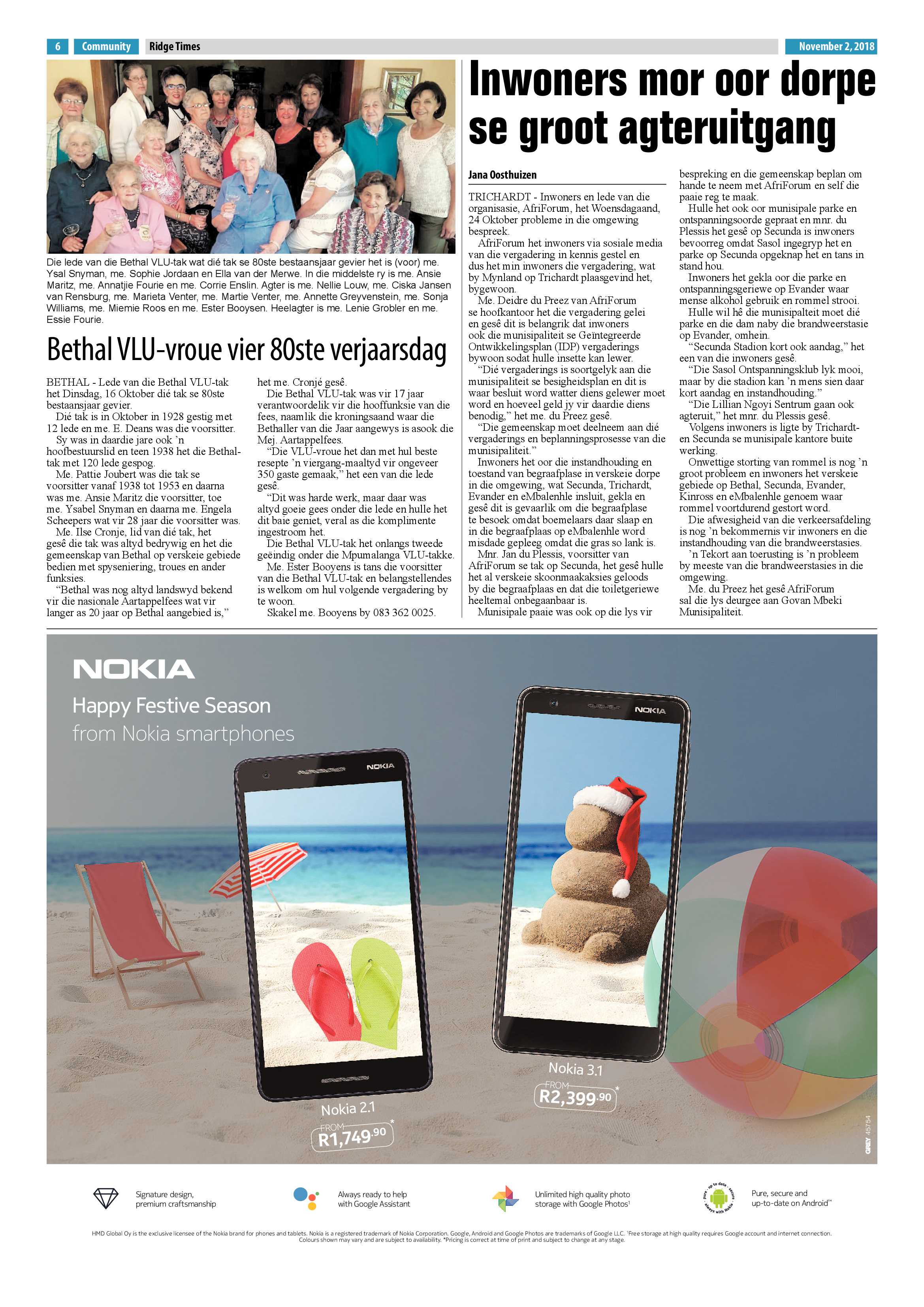 Ridge Times 2 November 2018 page 6