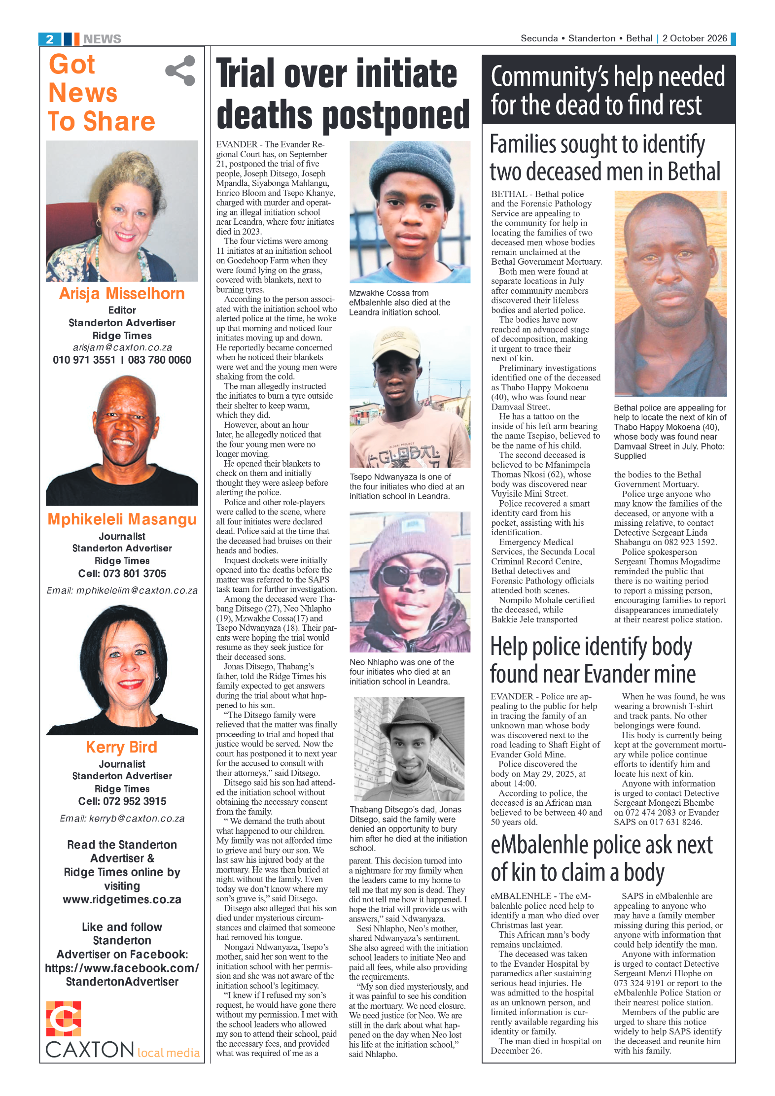 Ridge Times 2 October 2026 page 2