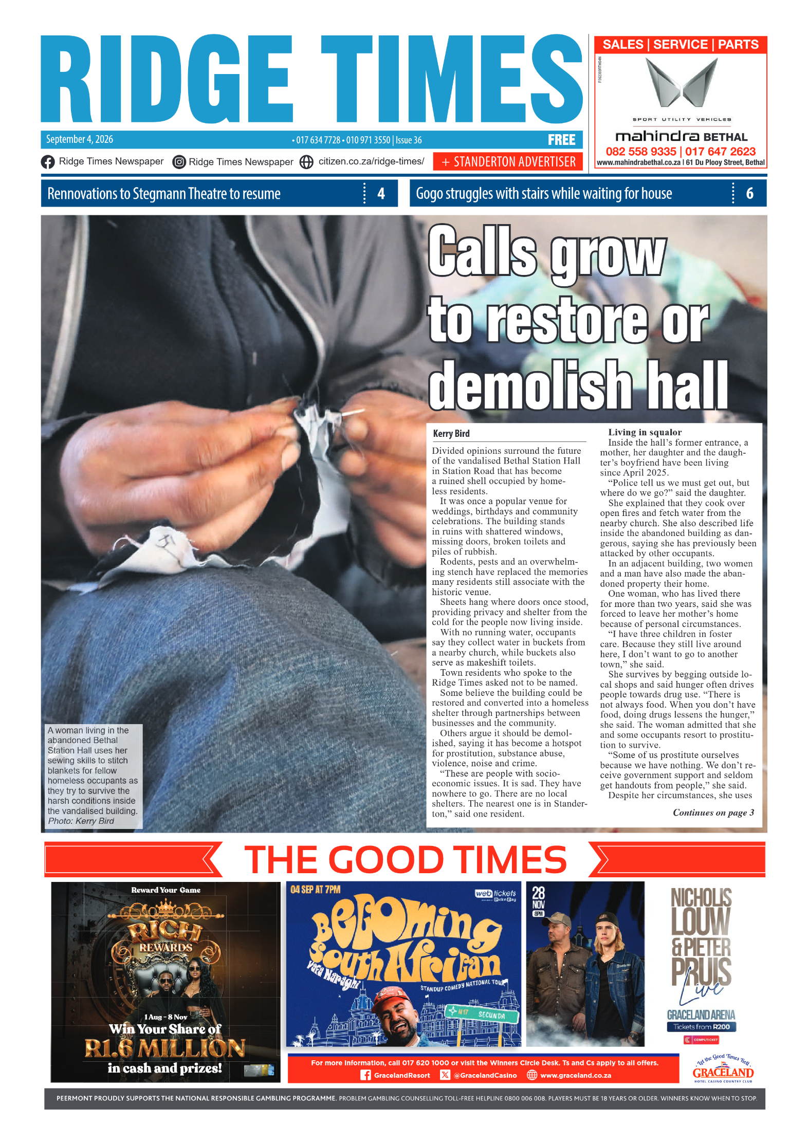 Ridge Times 2 September 2026 page 1