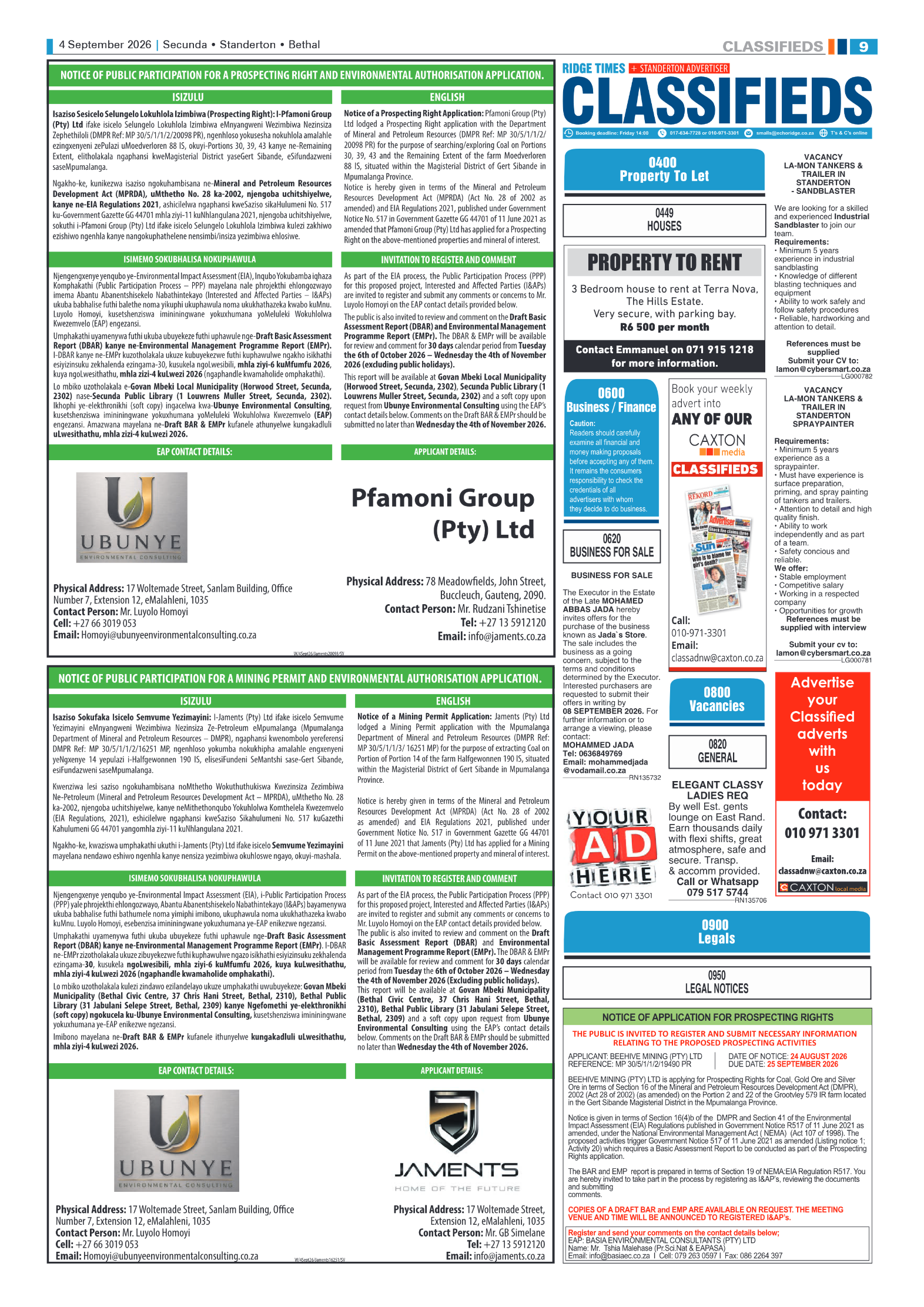 Ridge Times 2 September 2026 page 9