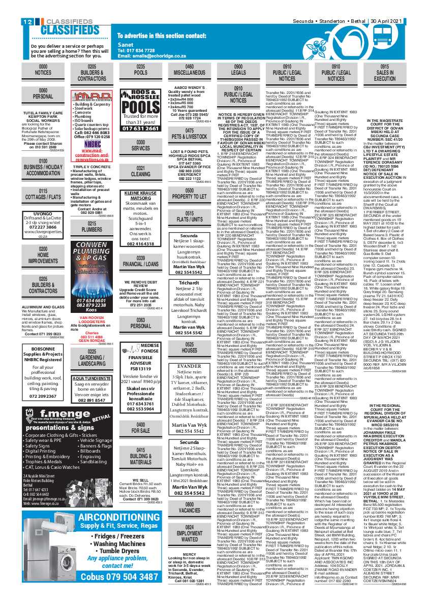 Ridge Times 30 April 2021 page 12