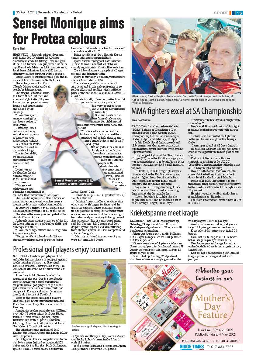 Ridge Times 30 April 2021 page 15
