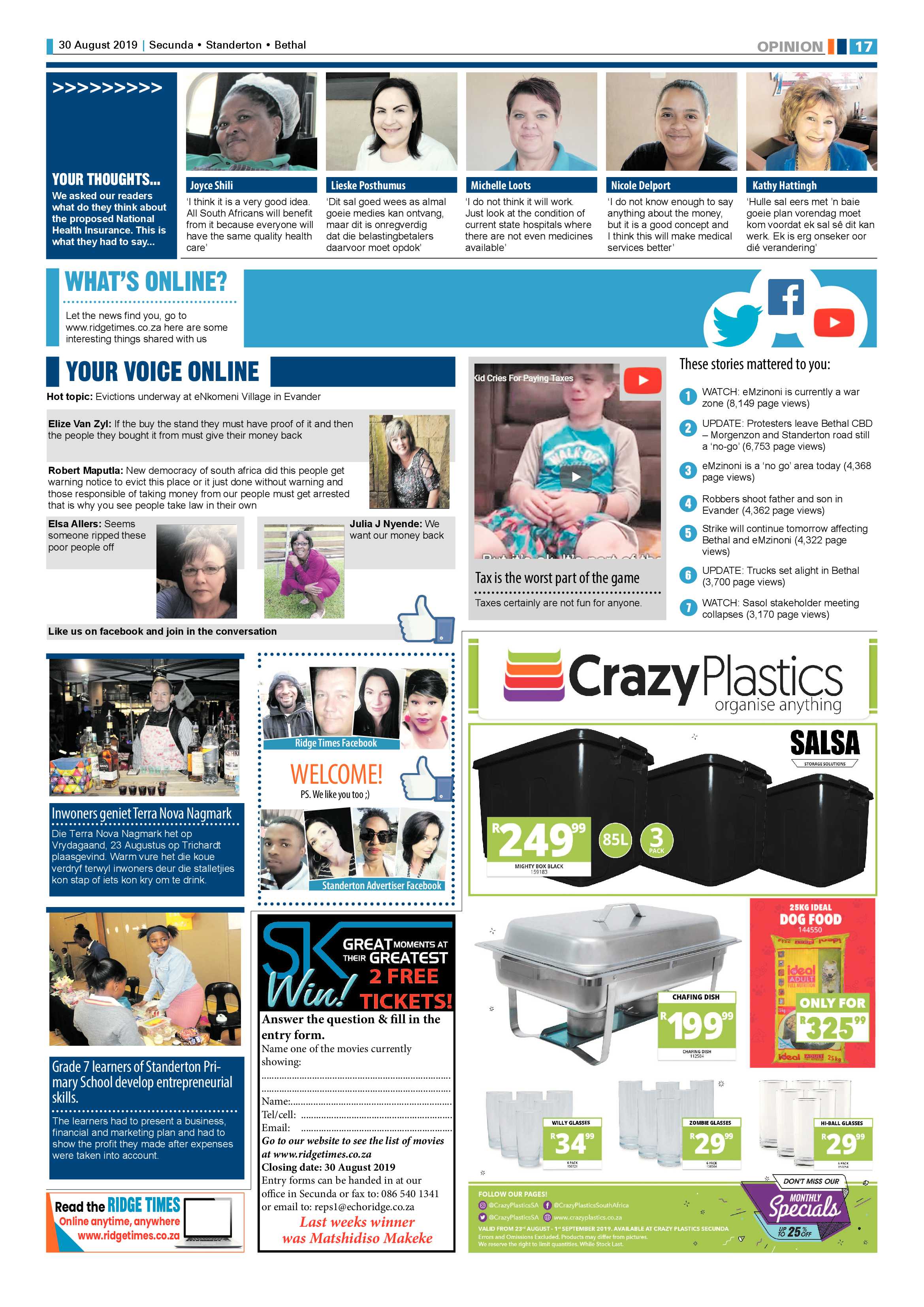 Ridge Times 30 August 2019 page 17