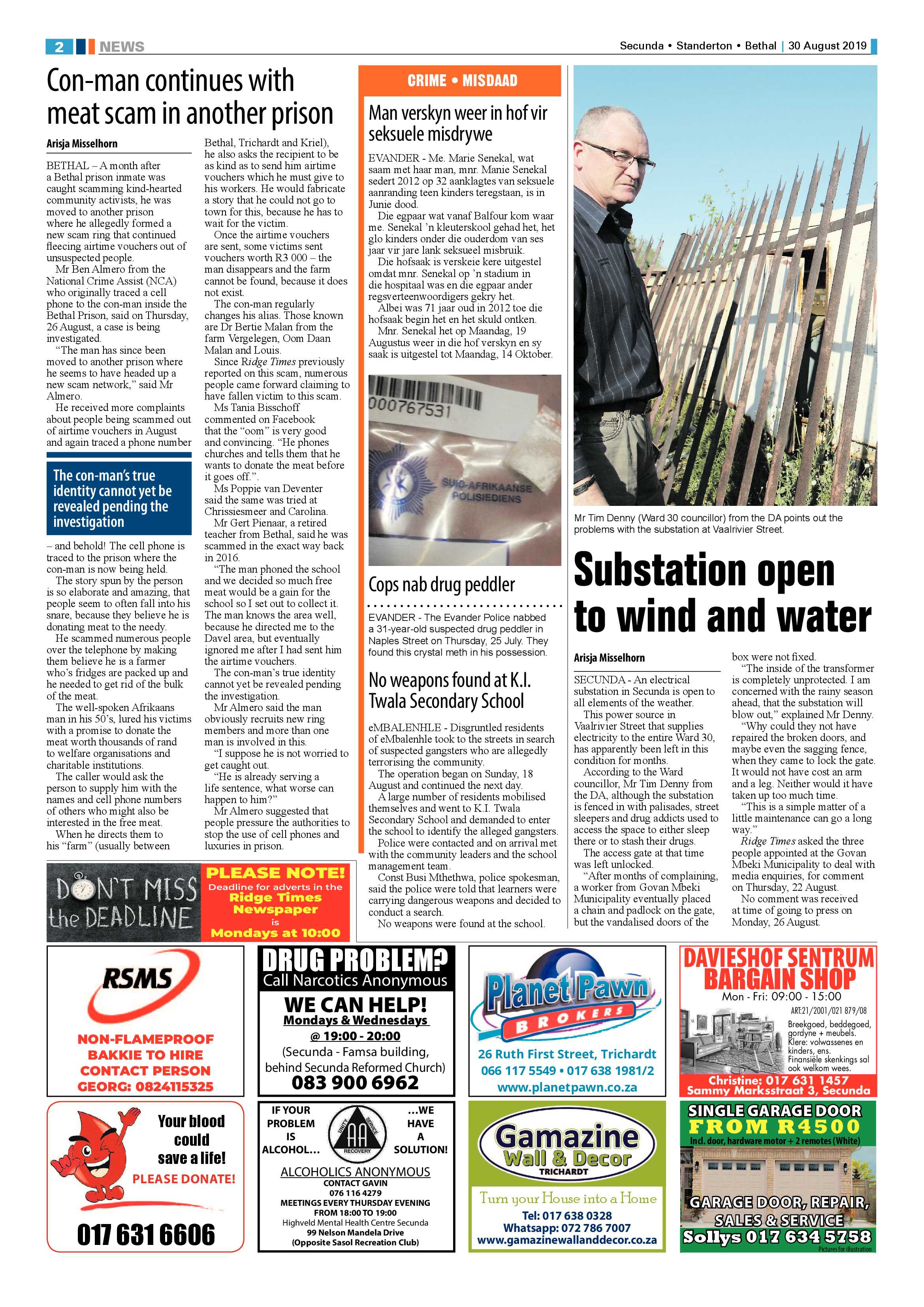 Ridge Times 30 August 2019 page 2