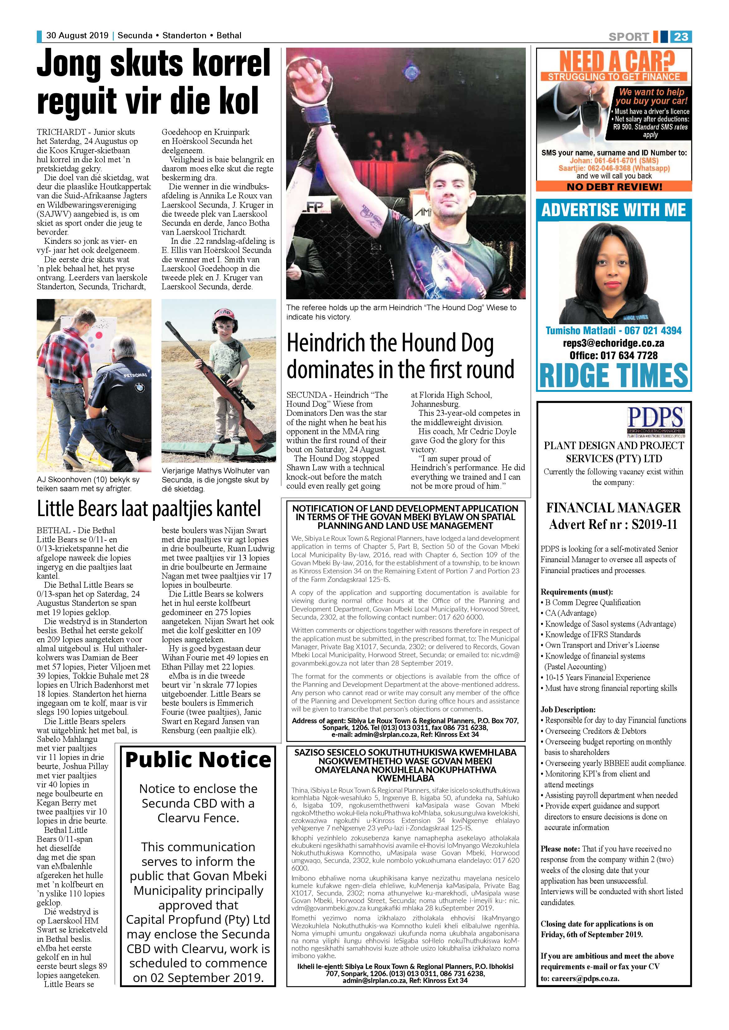 Ridge Times 30 August 2019 page 23