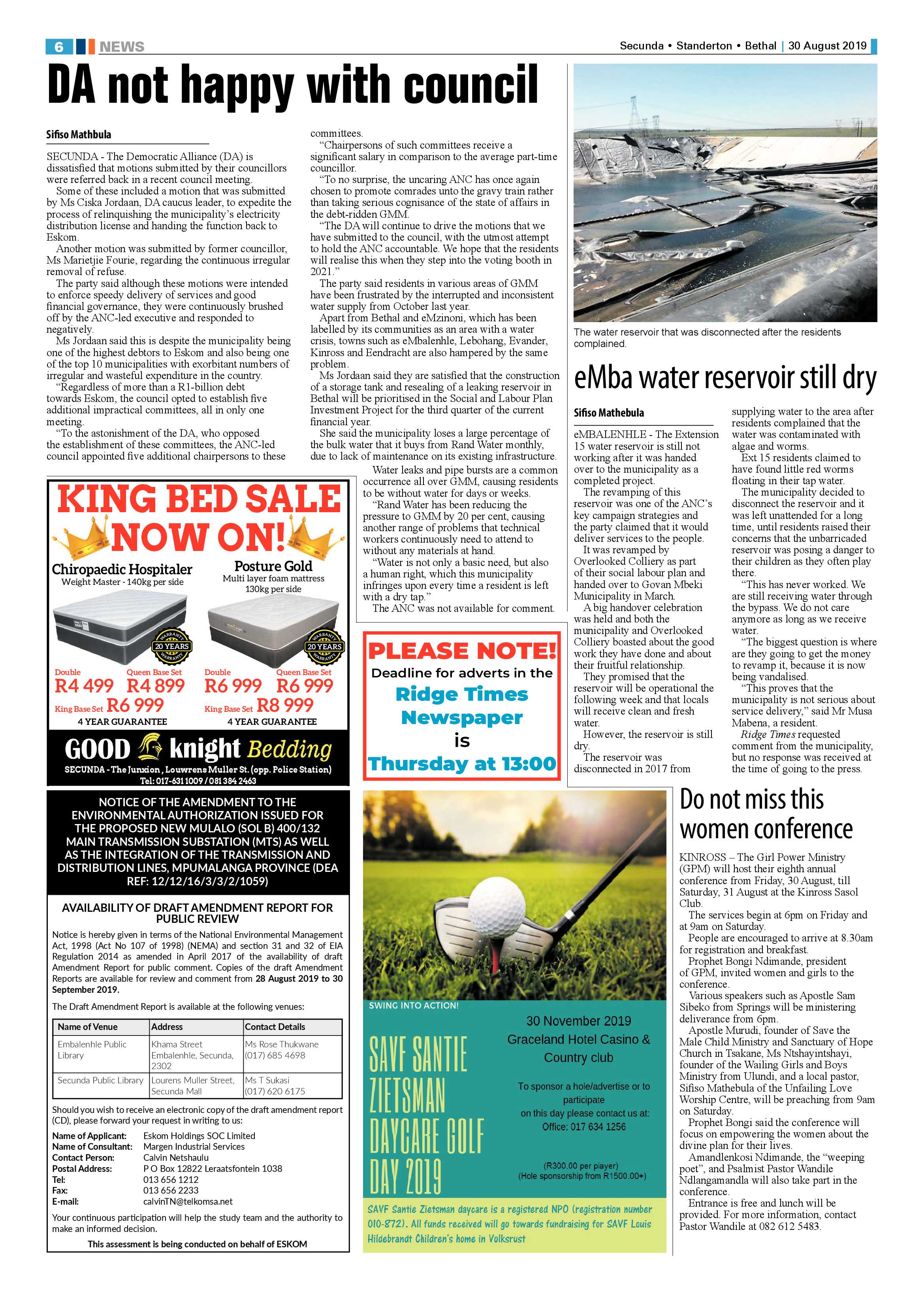 Ridge Times 30 August 2019 page 6