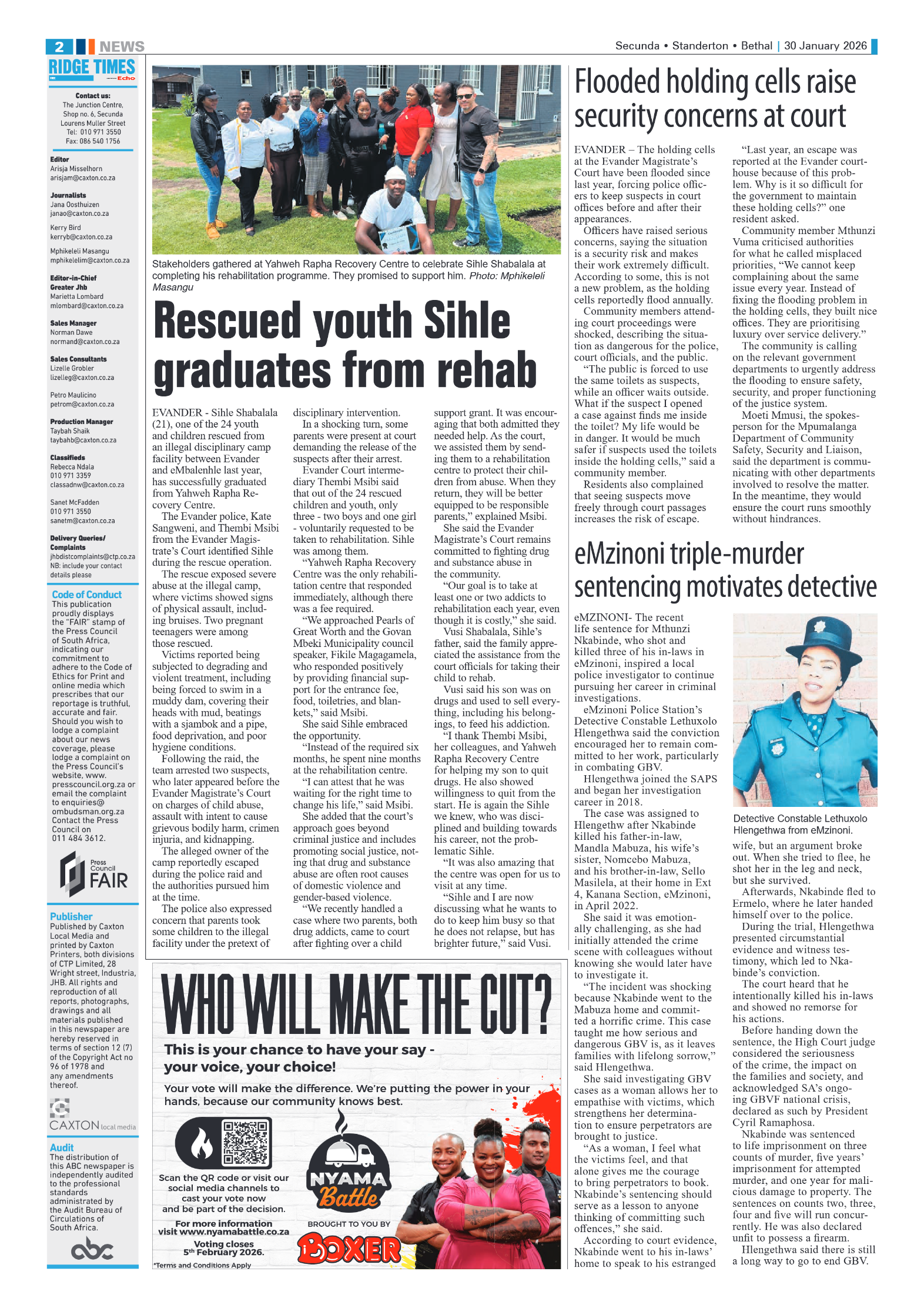 Ridge Times 30 January 2026 page 2