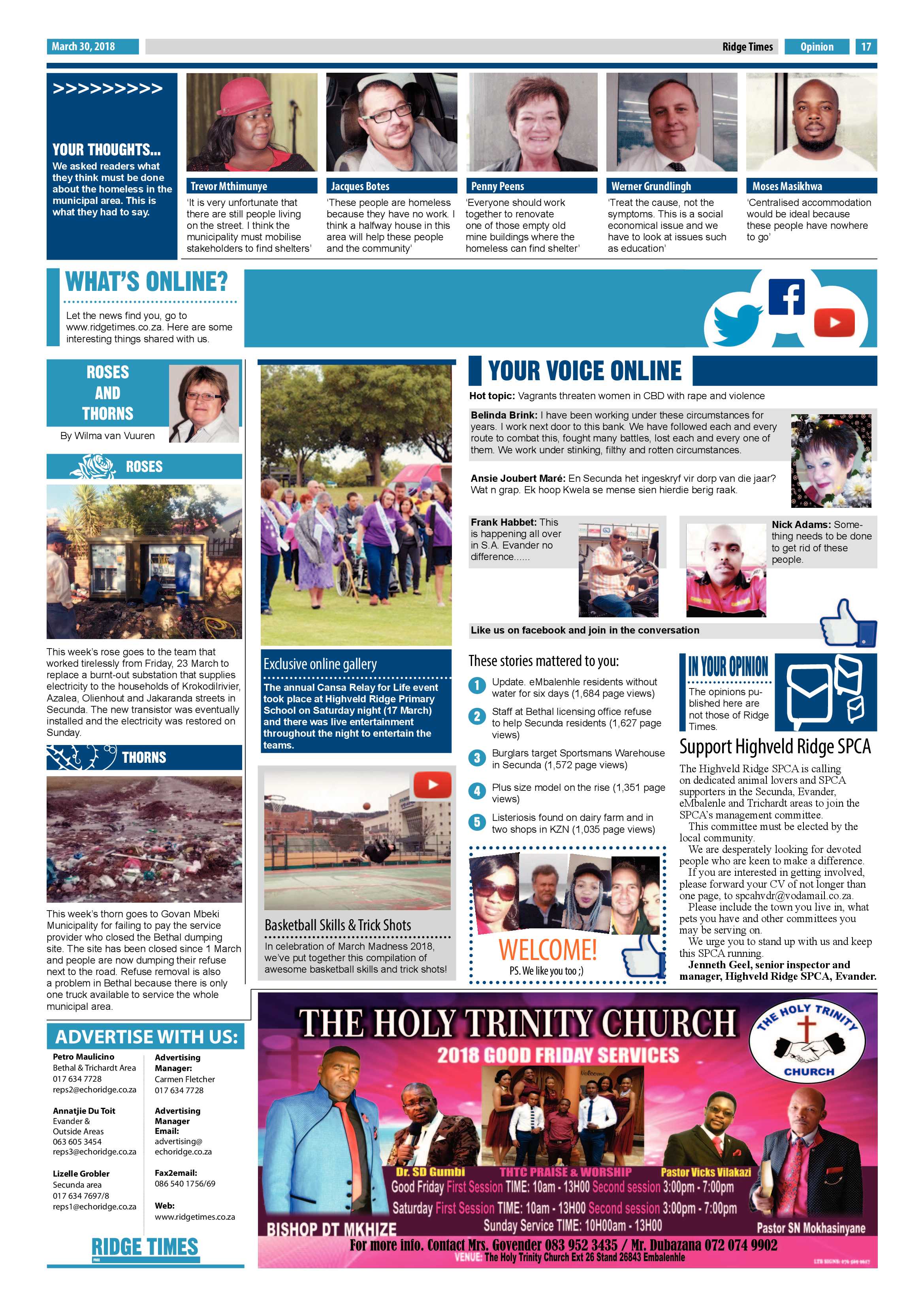 Ridge Times 30 March 2018 page 19